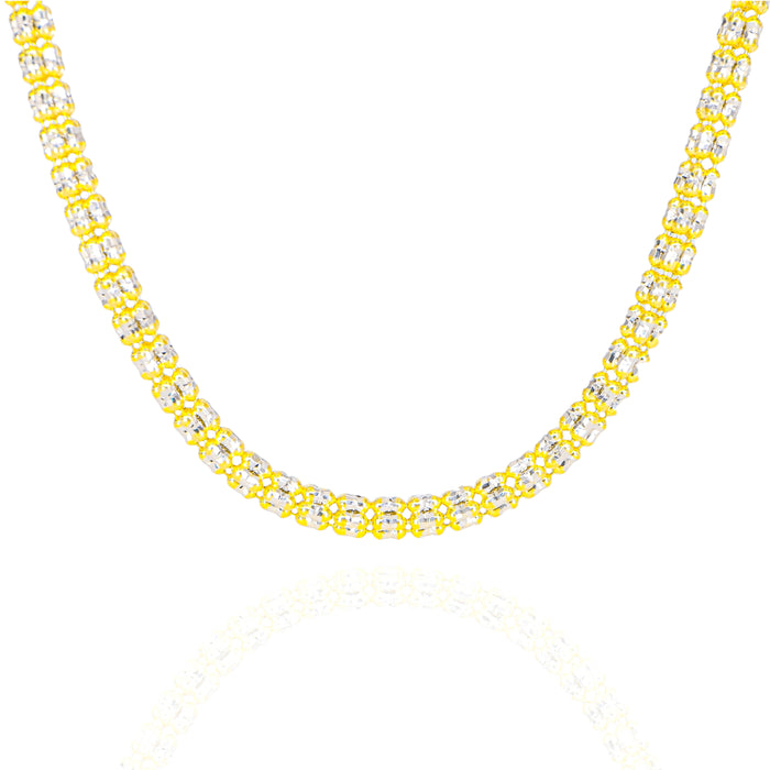 14KT Two-Tone Yellow Gold ICE Gold Chain | Dayyani Jewelers