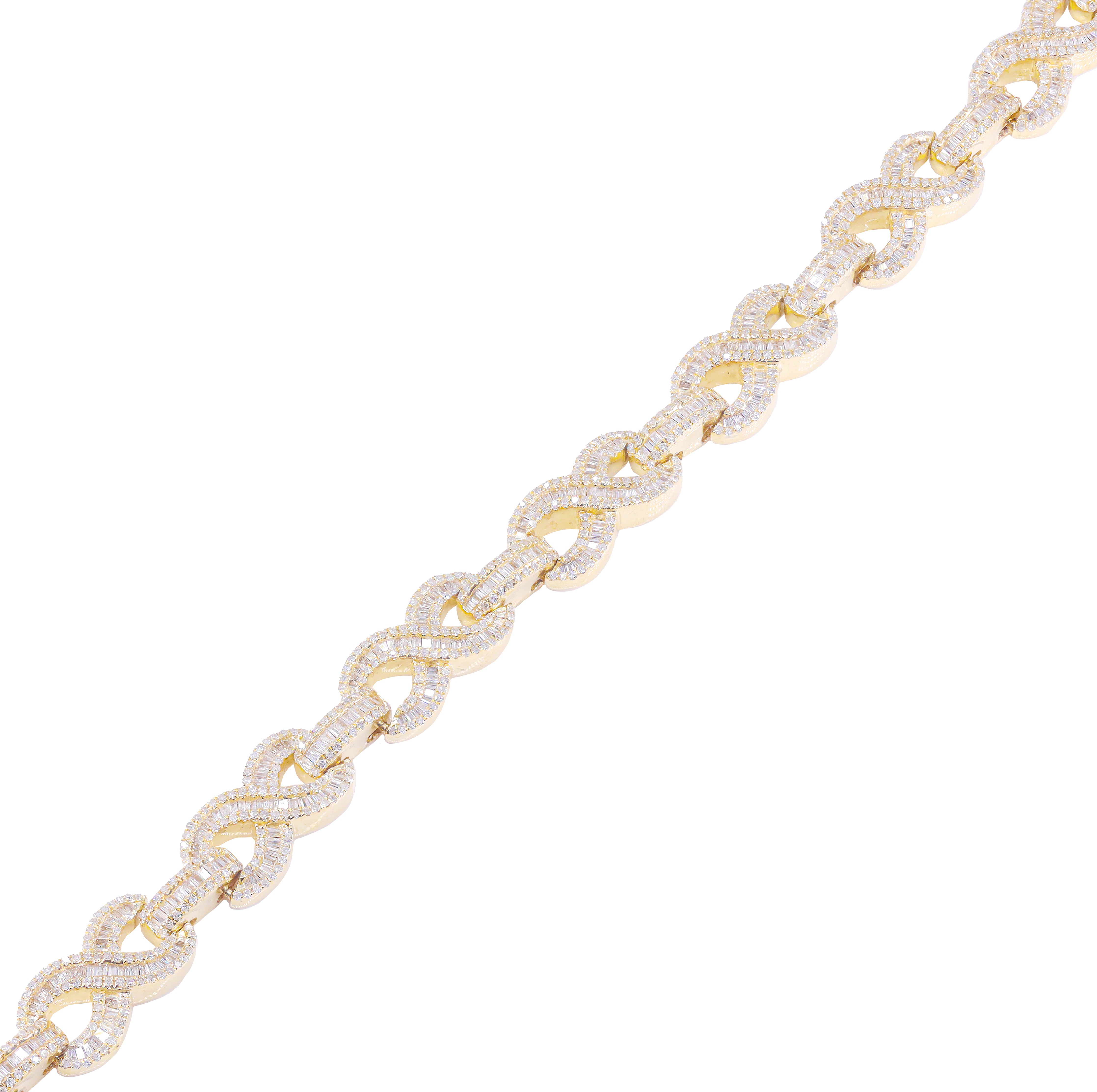 Baguette Diamond Infinity Link Chain