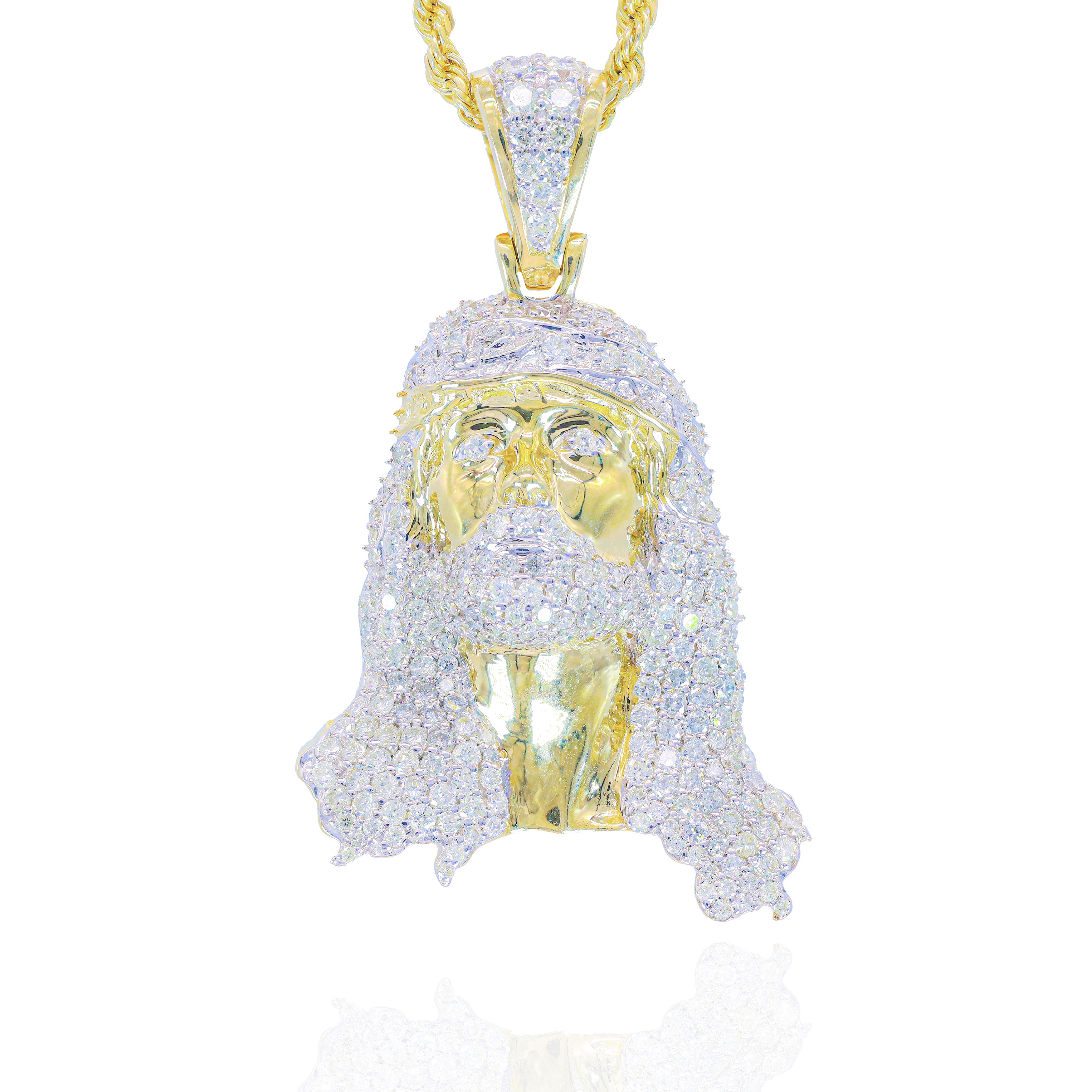 Gold & Diamond Jesus Pendant
