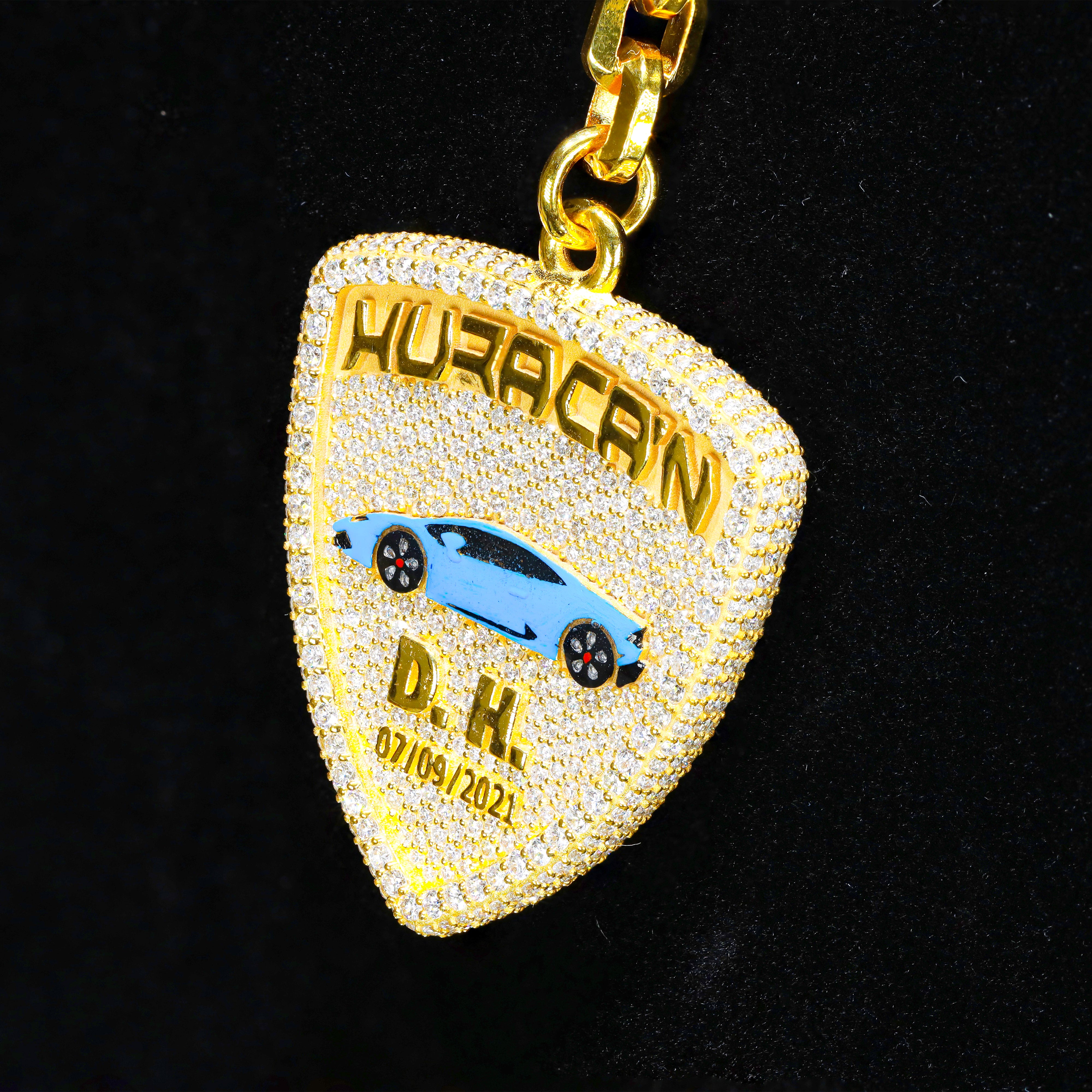 Custom Design Deposit - Double-Sided Lamborghini Emblem Diamond Keychain