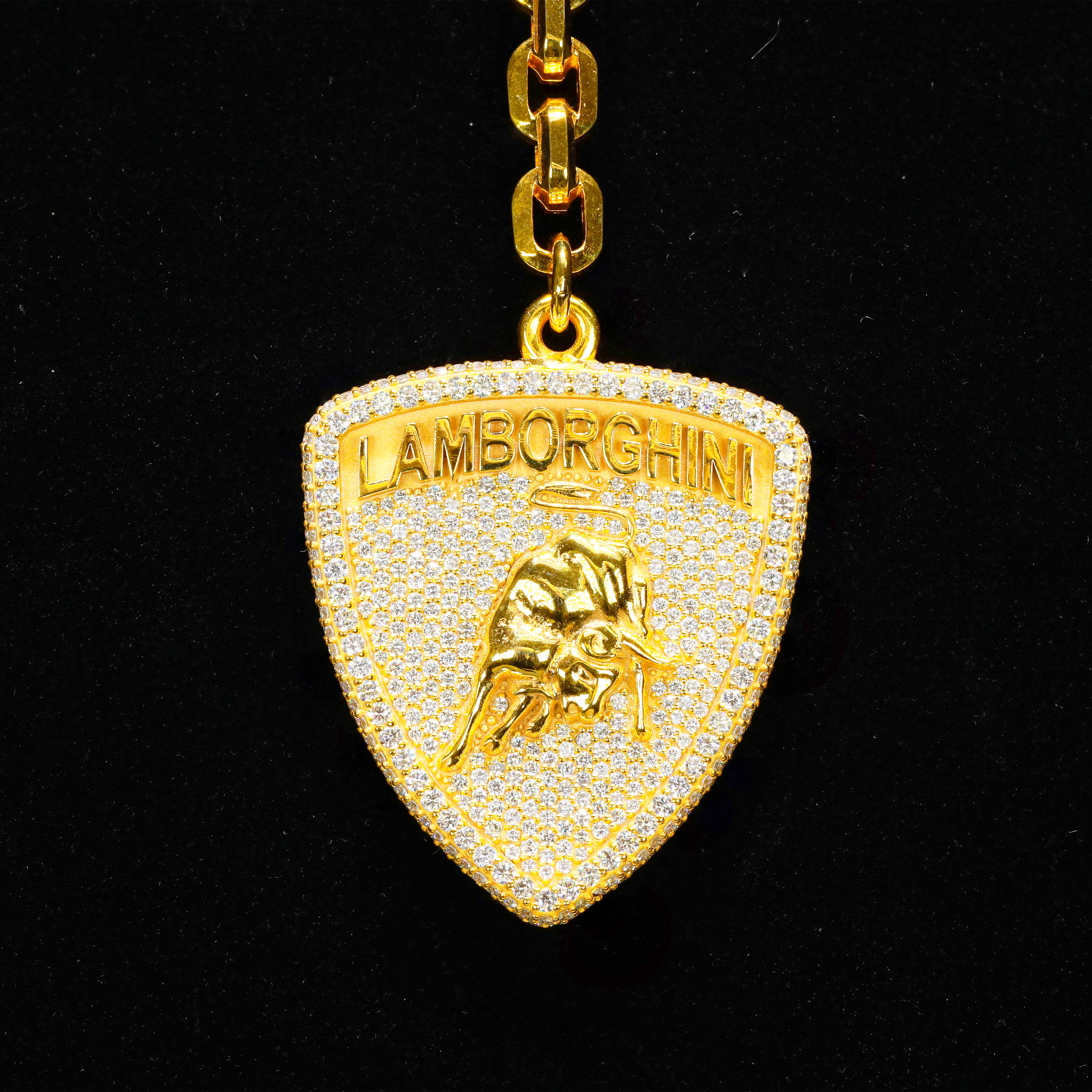 Custom Design Deposit - Double-Sided Lamborghini Emblem Diamond Keychain