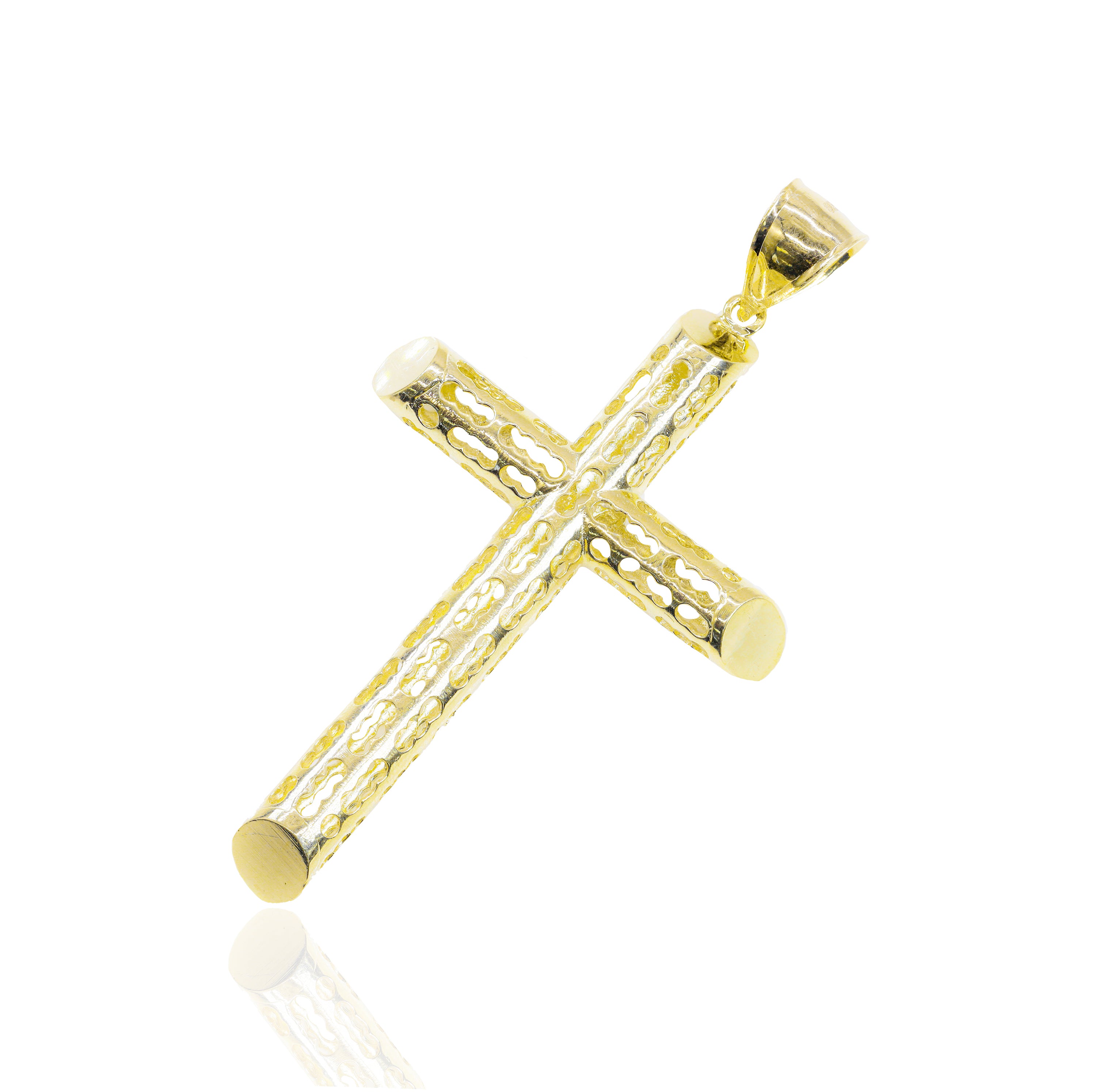 Italian Gold Cross with Opening (Large)