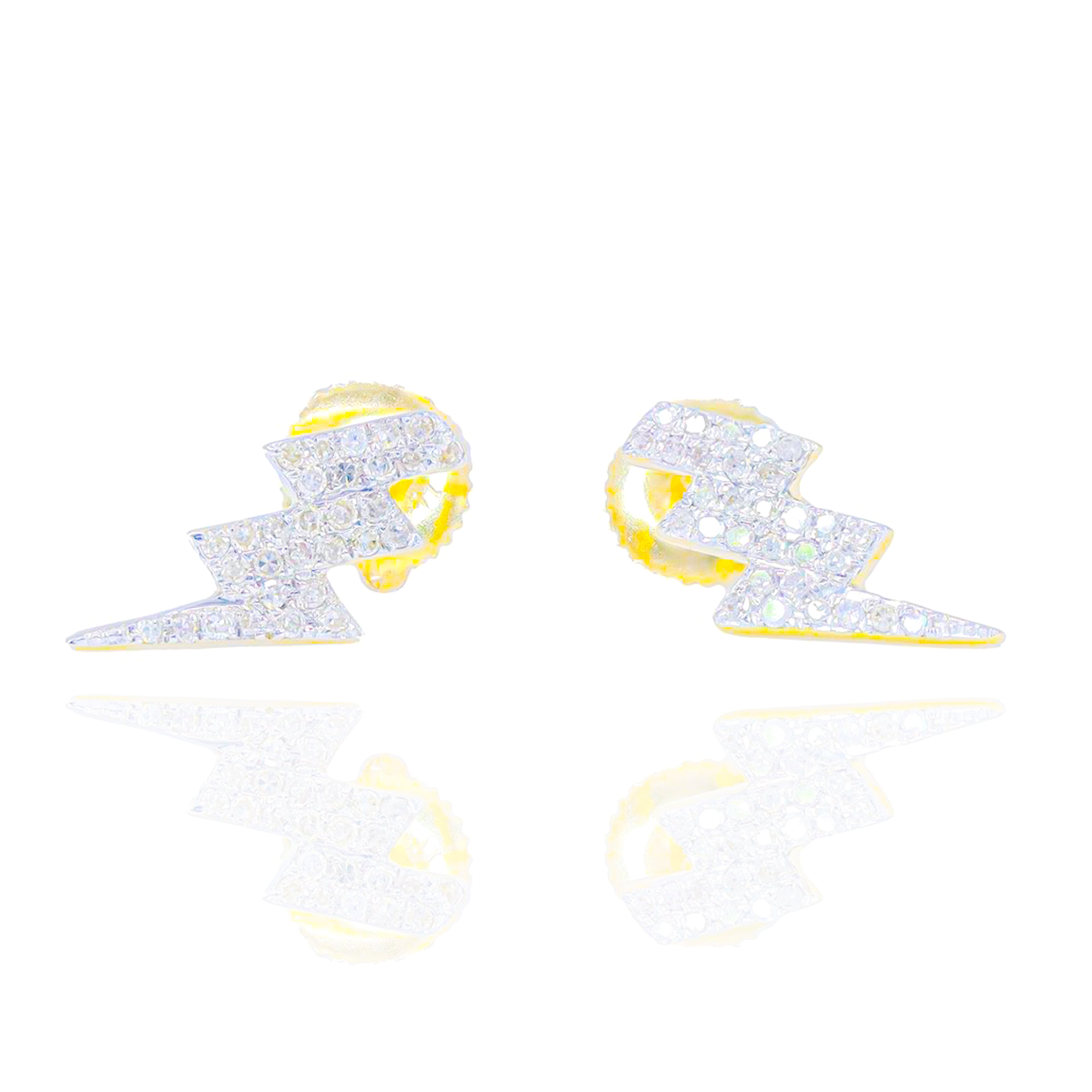 Jagged Lightning Bolt Diamond Earrings