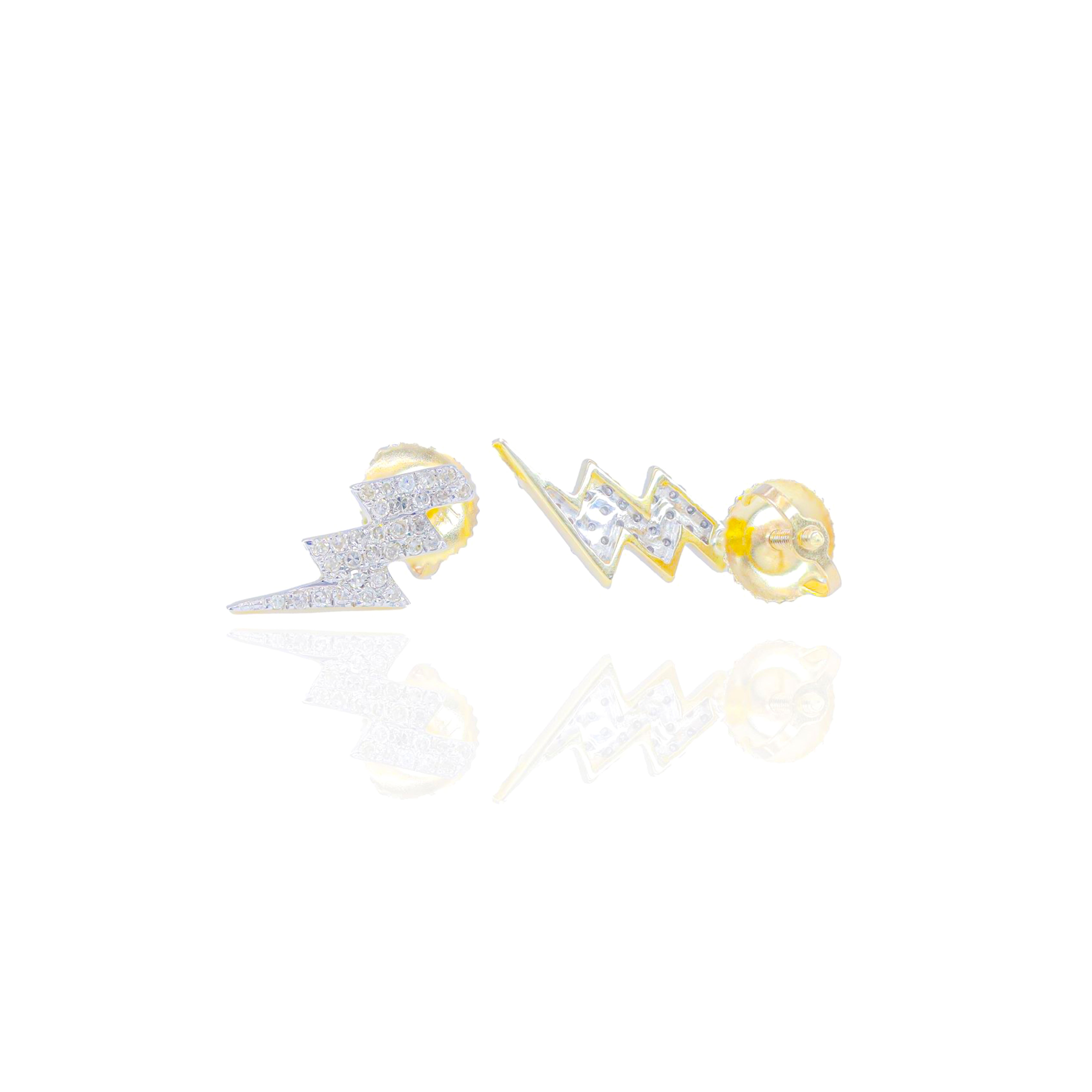 Jagged Lightening Bolt Diamond Earrings