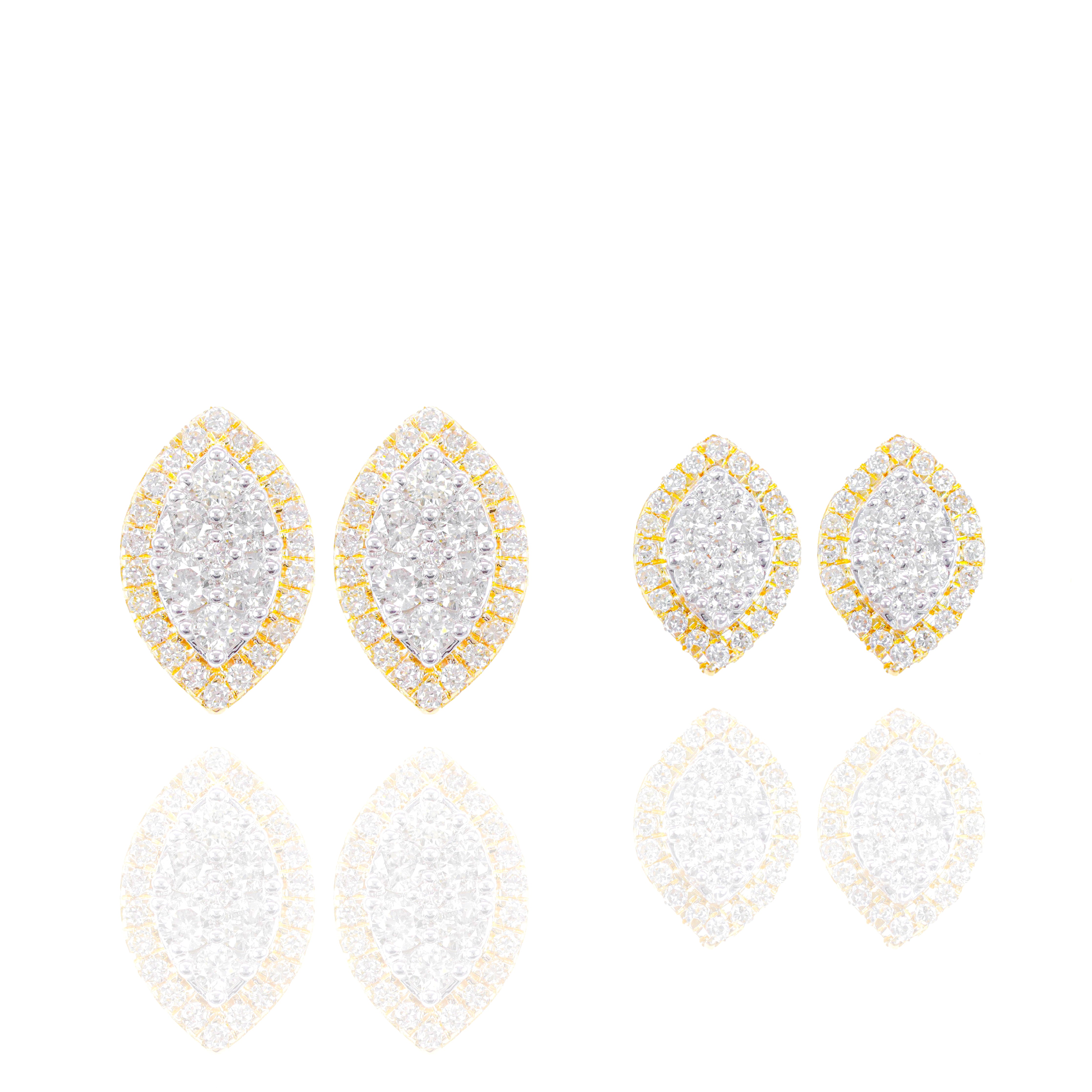 Marquise Cluster Diamond Earrings