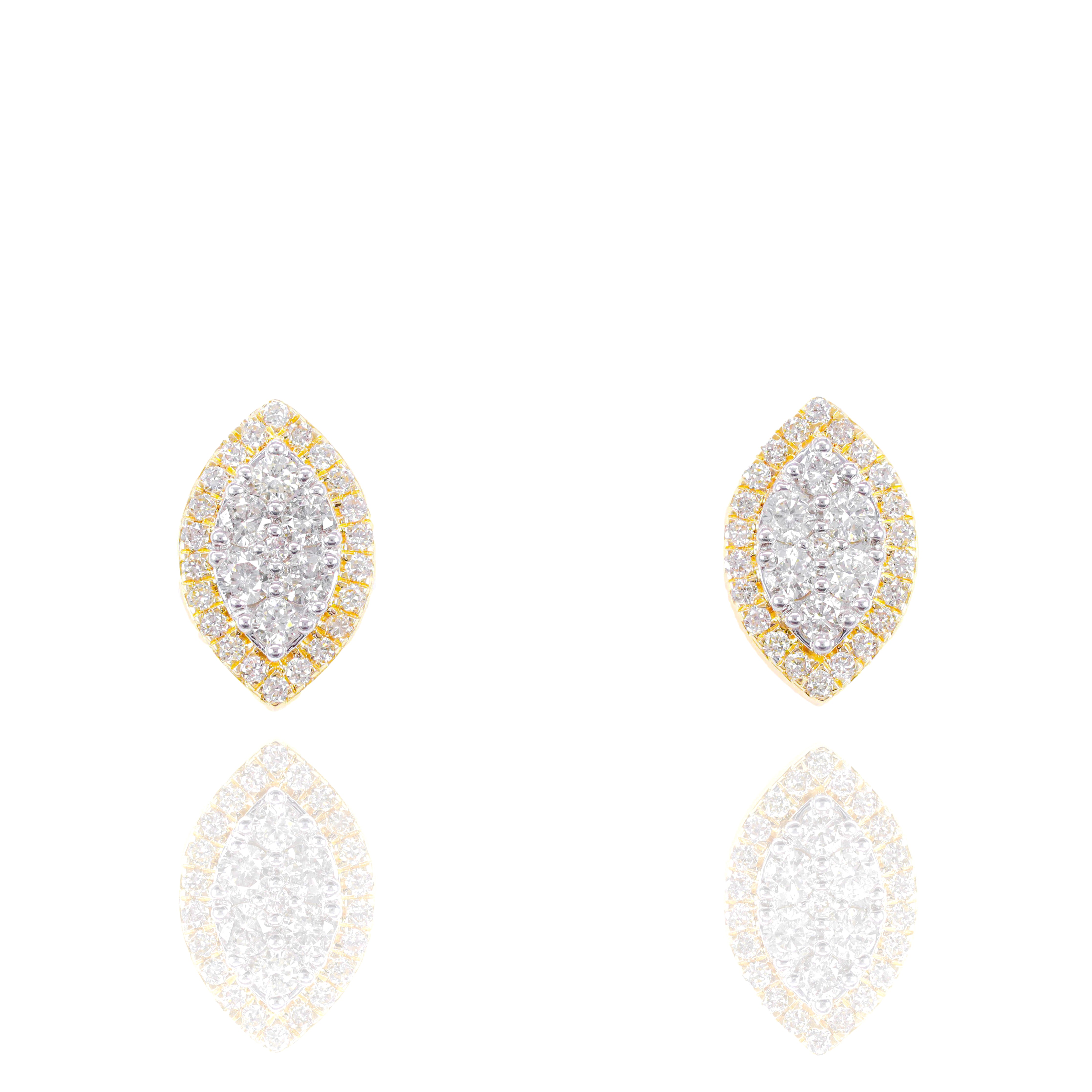 Marquise Cluster Diamond Earrings