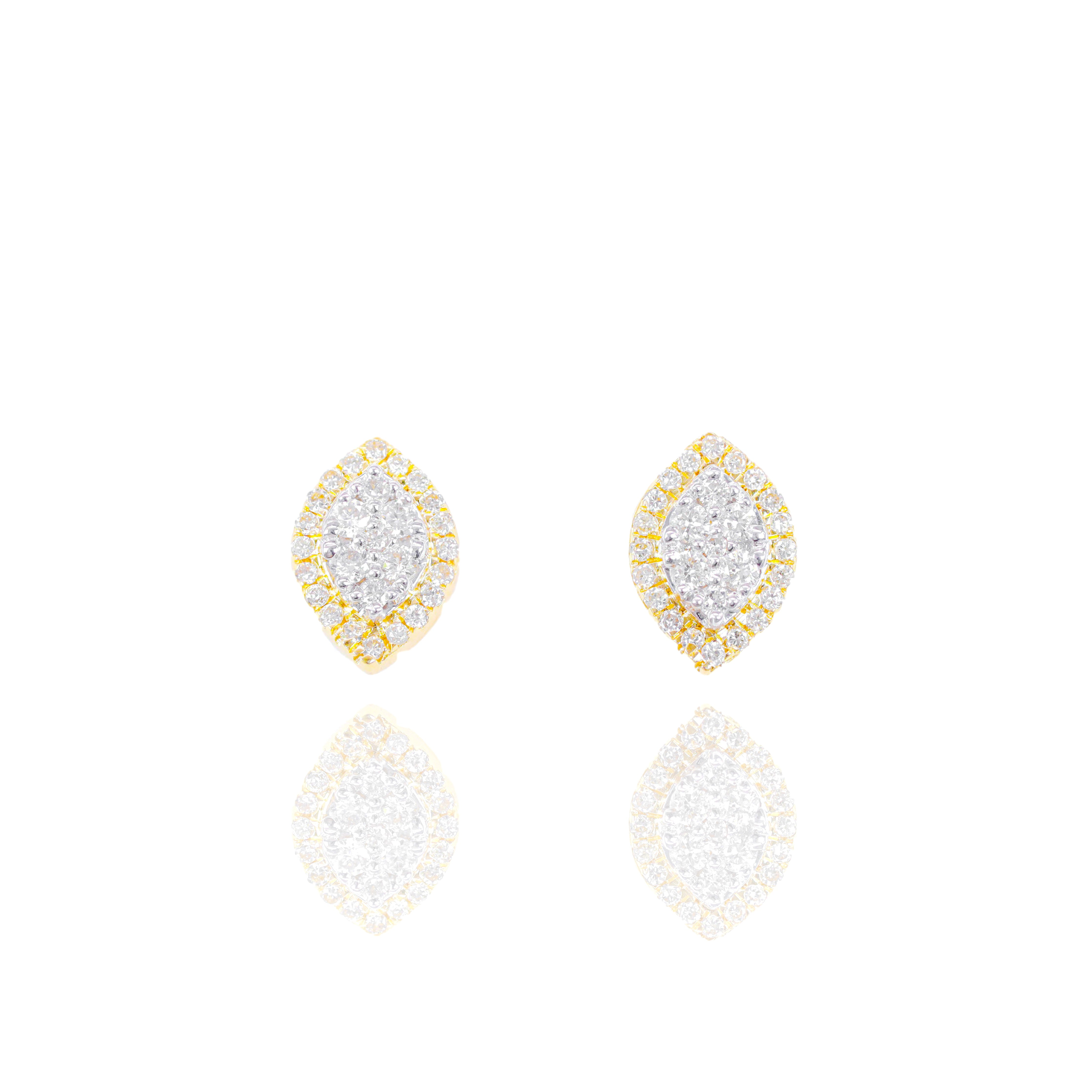 Marquise Cluster Diamond Earrings