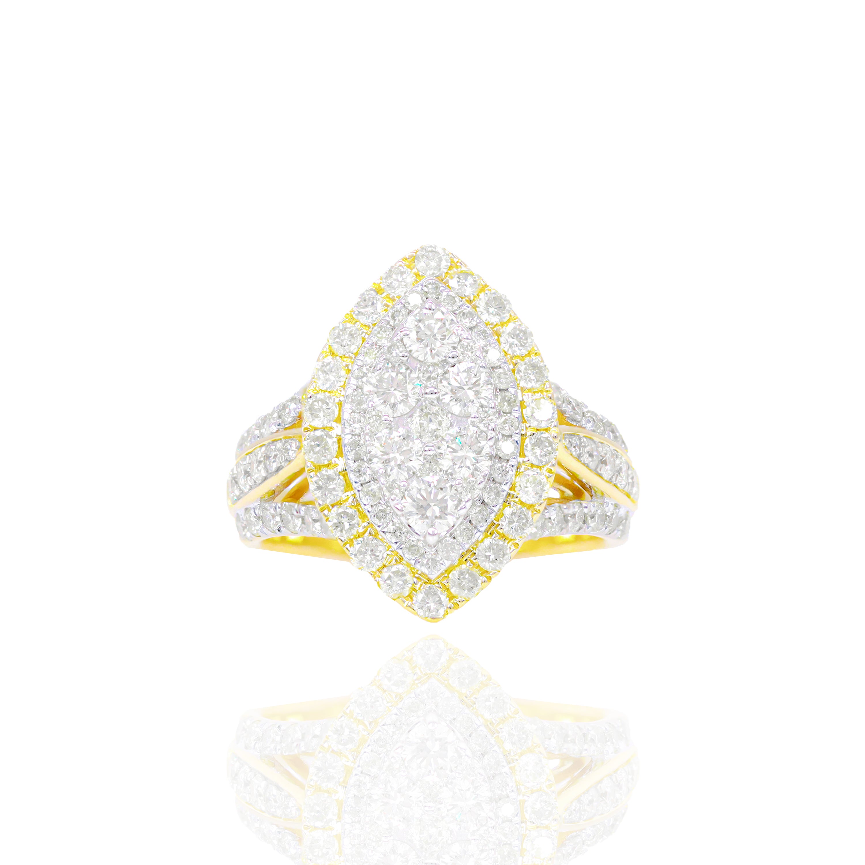 Marquise with Double Halo Diamond Engagement Ring