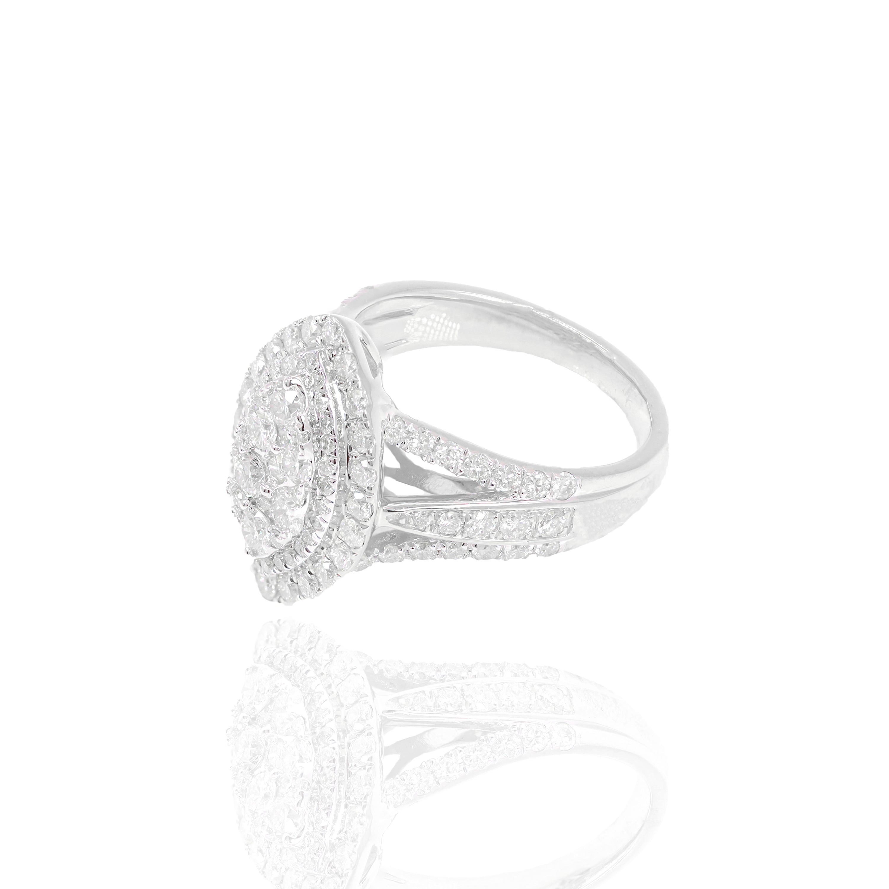 Marquise with Double Halo Diamond Engagement Ring