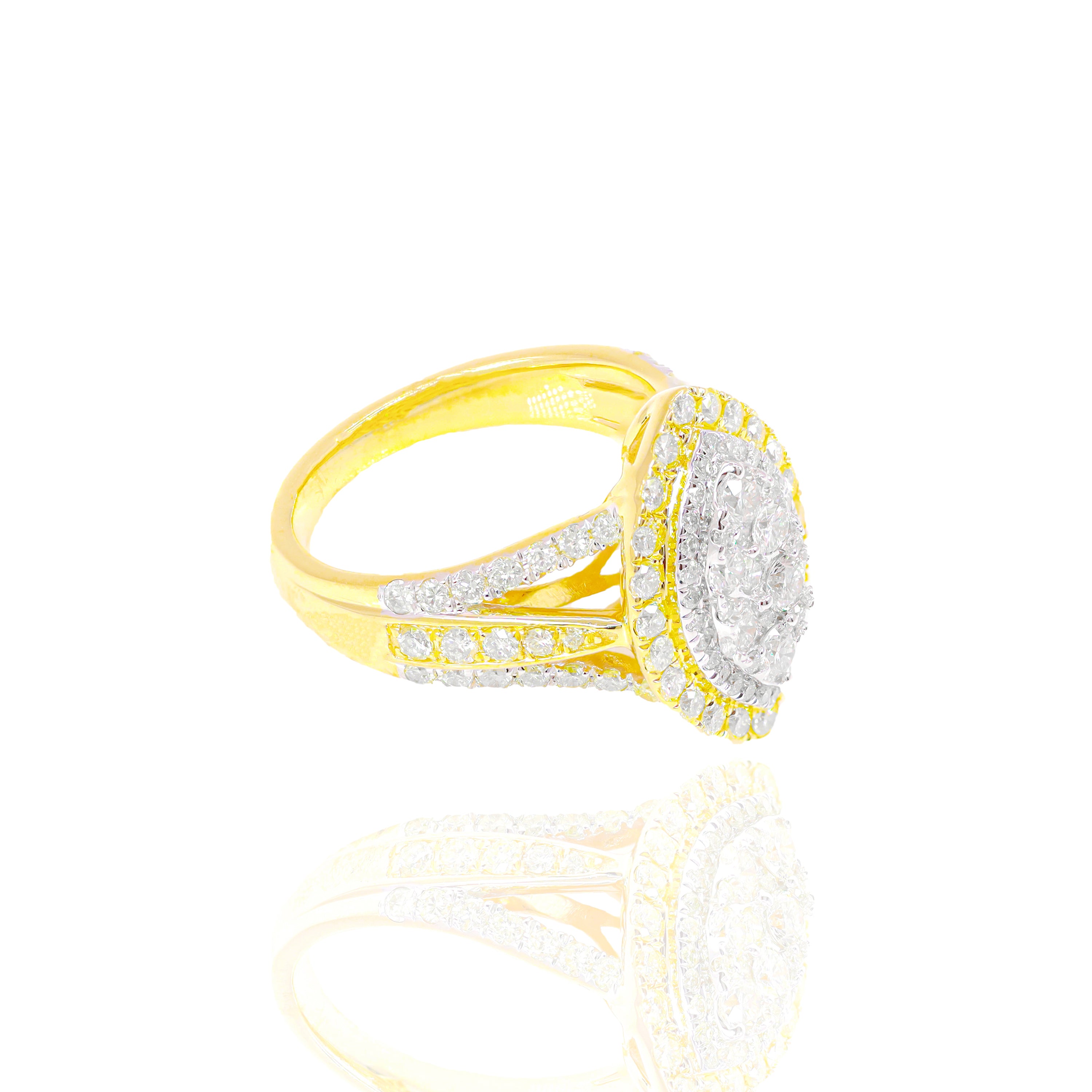 Marquise with Double Halo Diamond Engagement Ring