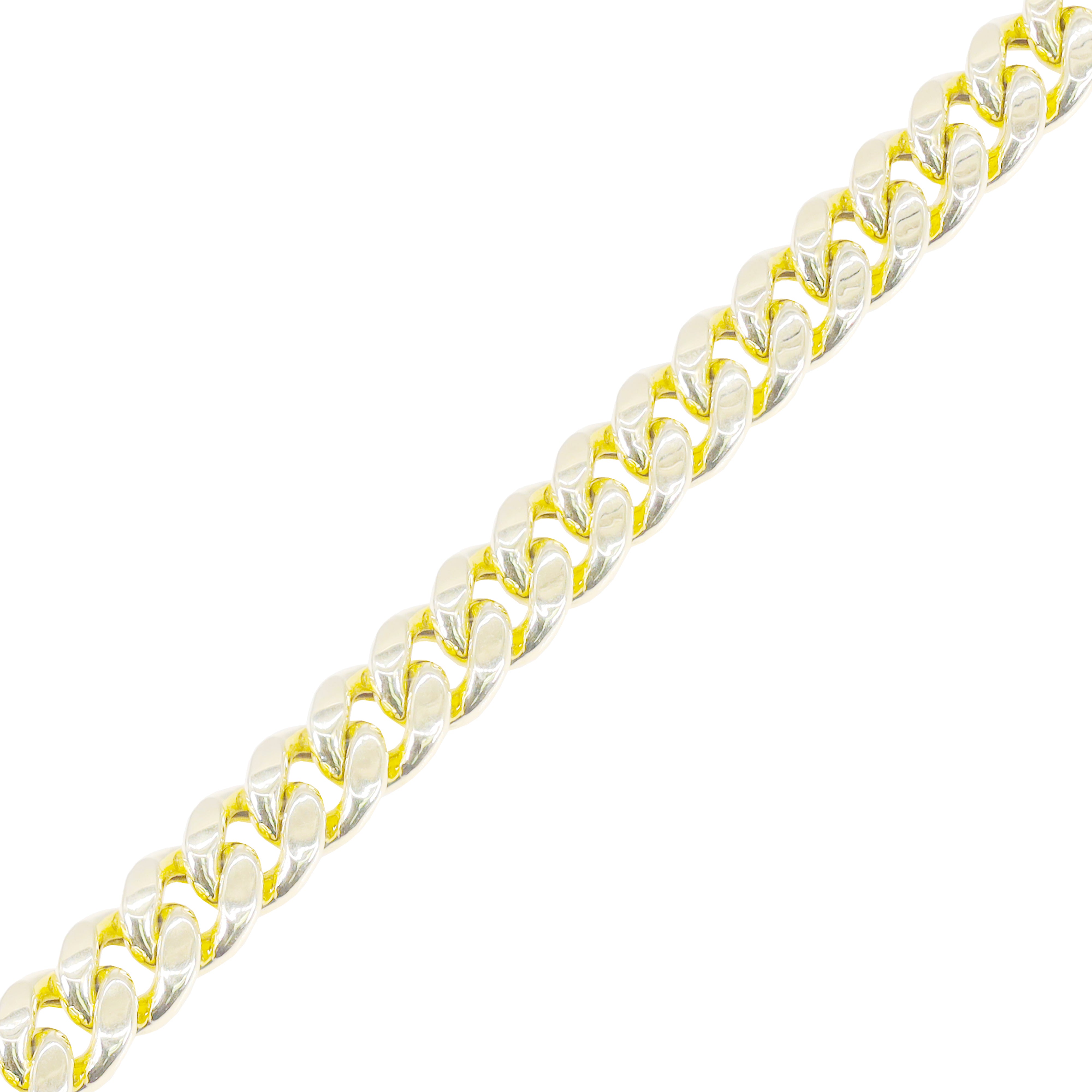 10KT Yellow Gold Semi-Solid Cuban Link Bracelet