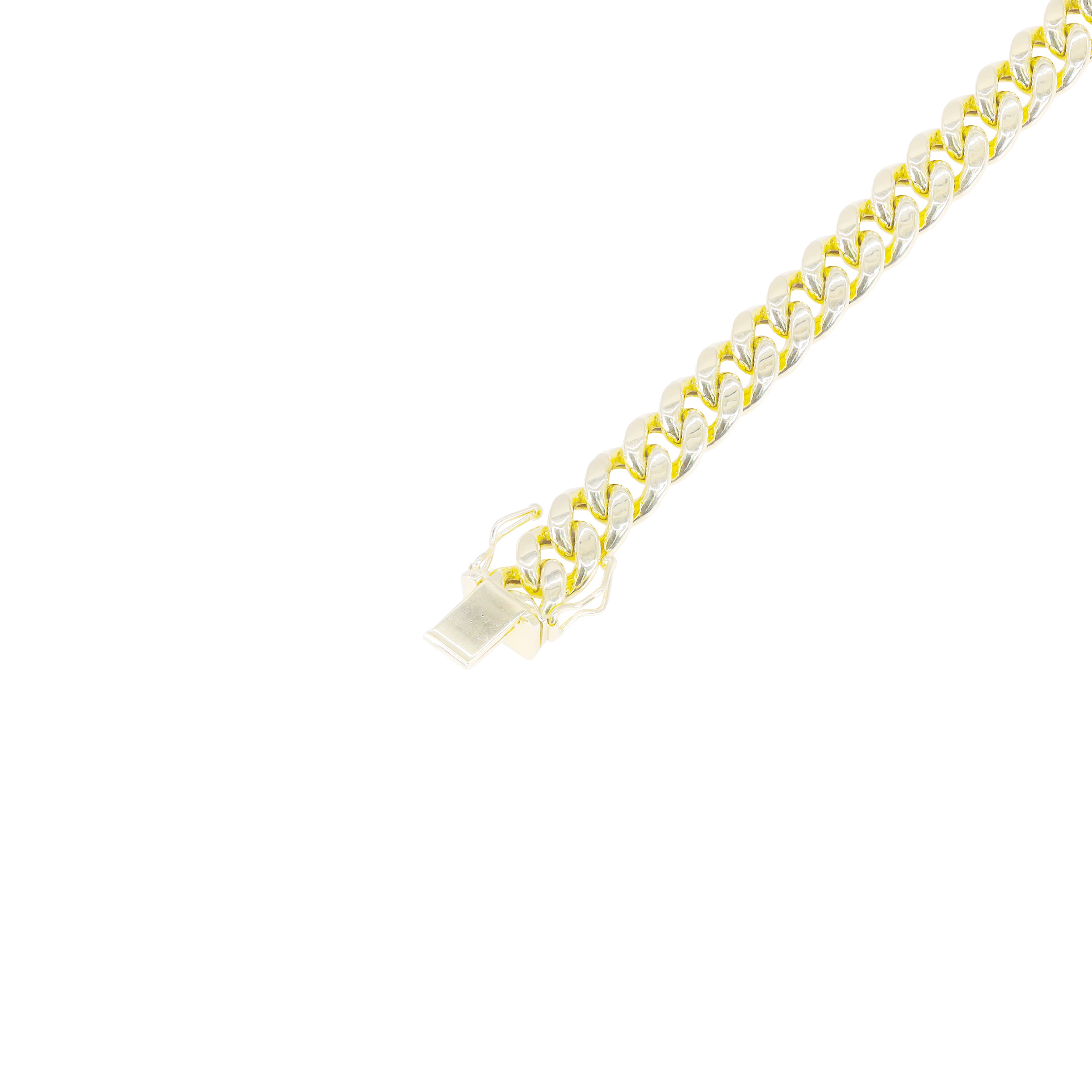 10KT Yellow Gold Semi-Solid Cuban Link Bracelet