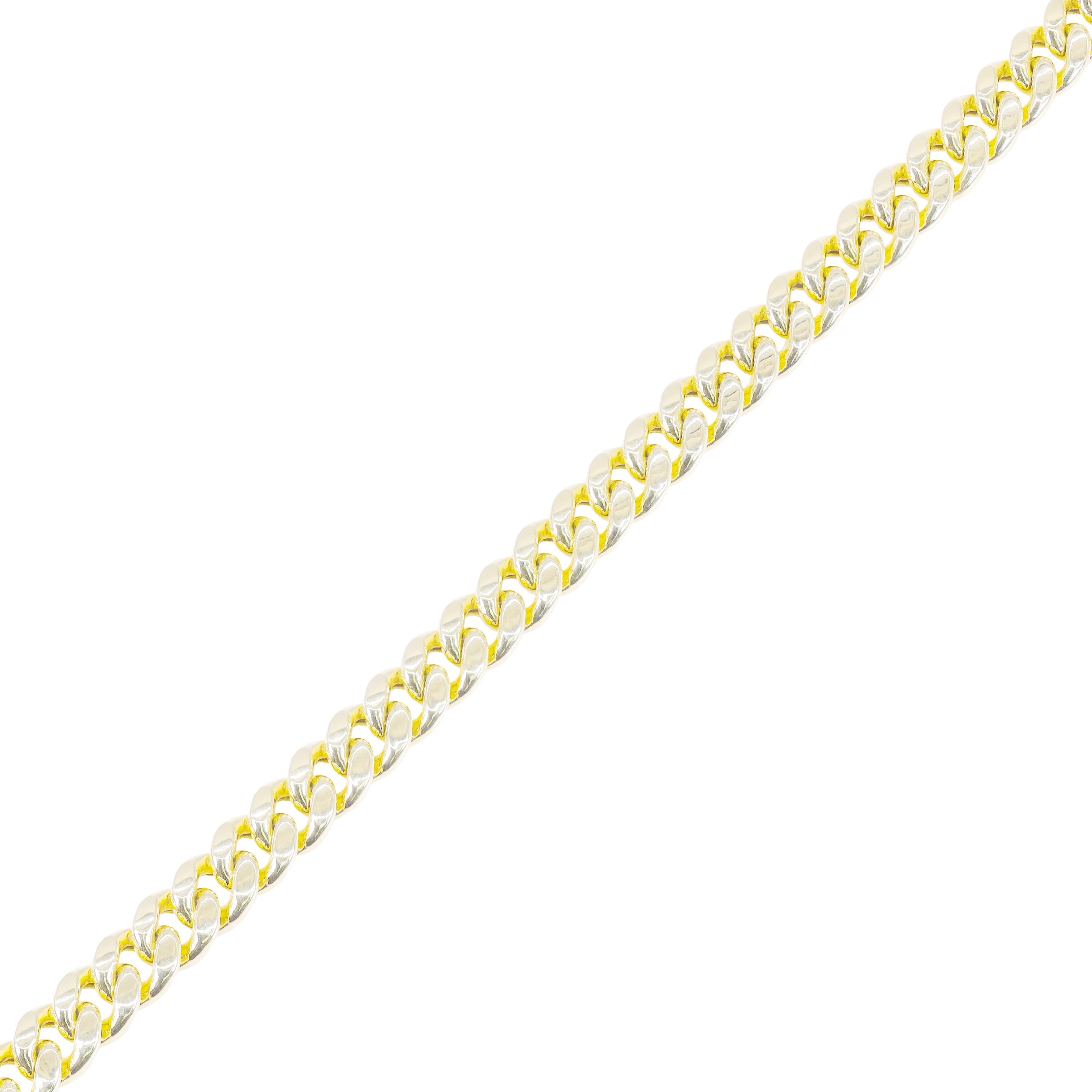 10KT Yellow Gold Semi-Solid Cuban Link Bracelet