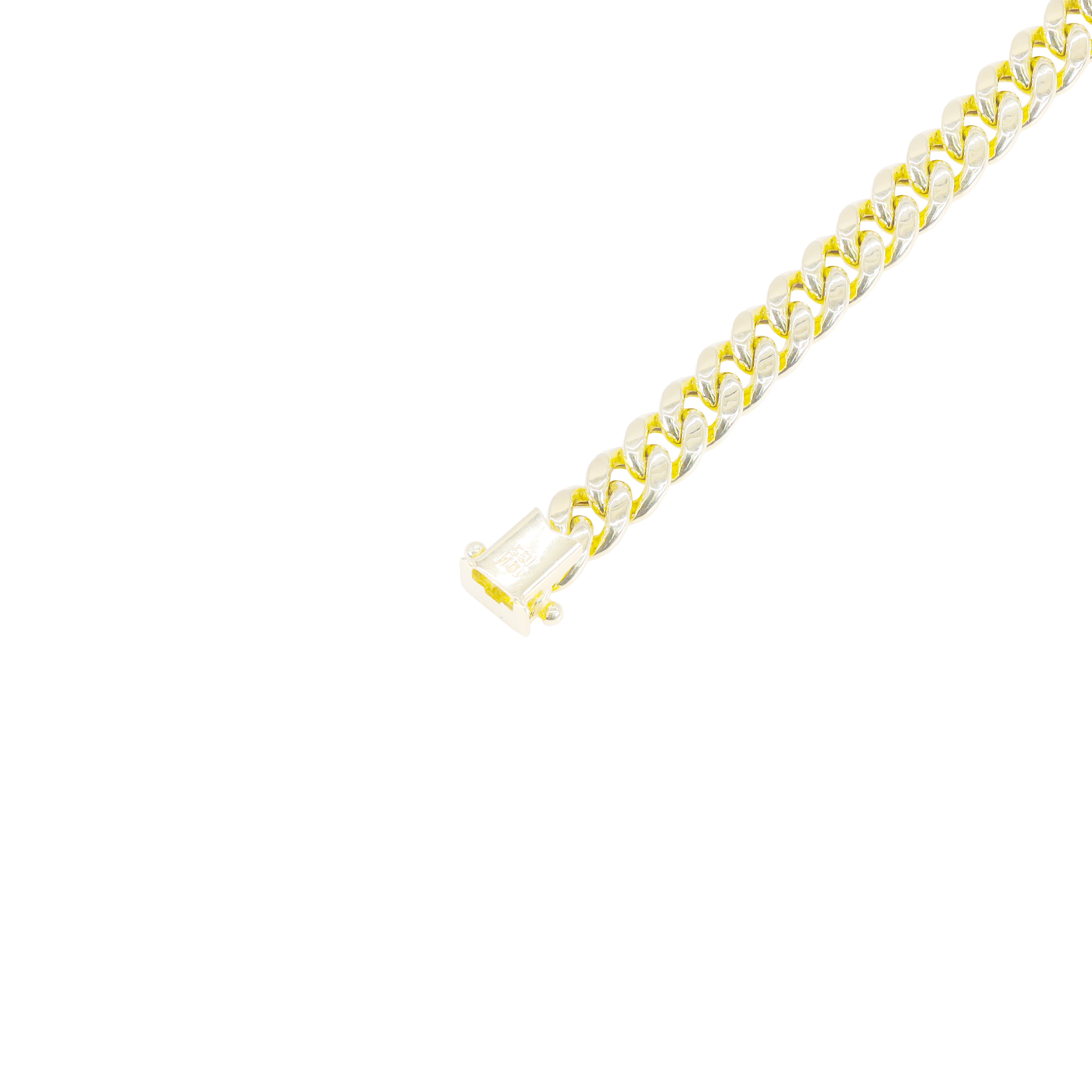 10KT Yellow Gold Semi-Solid Cuban Link Bracelet