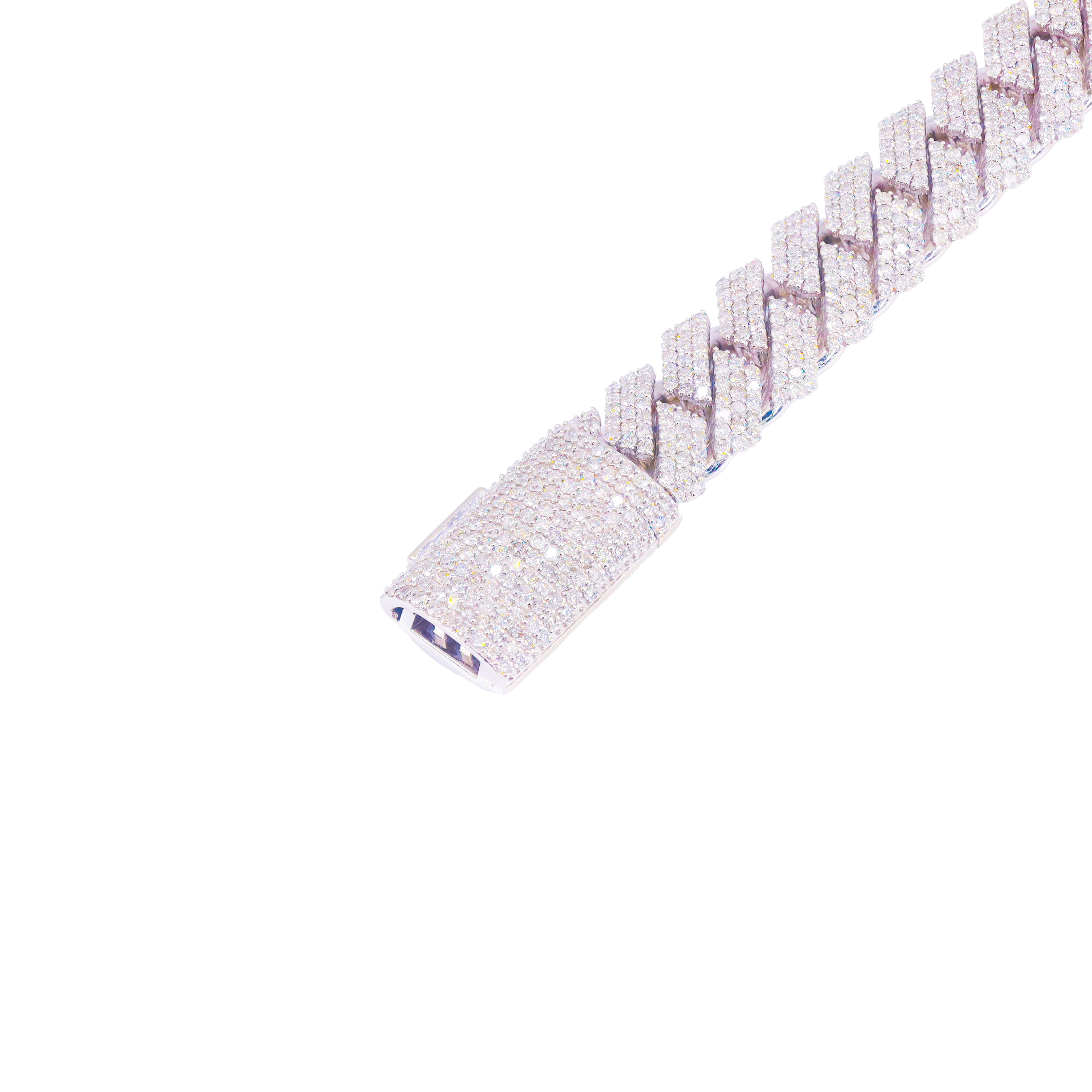 16mm Jagged Cuban Link Diamond Bracelet