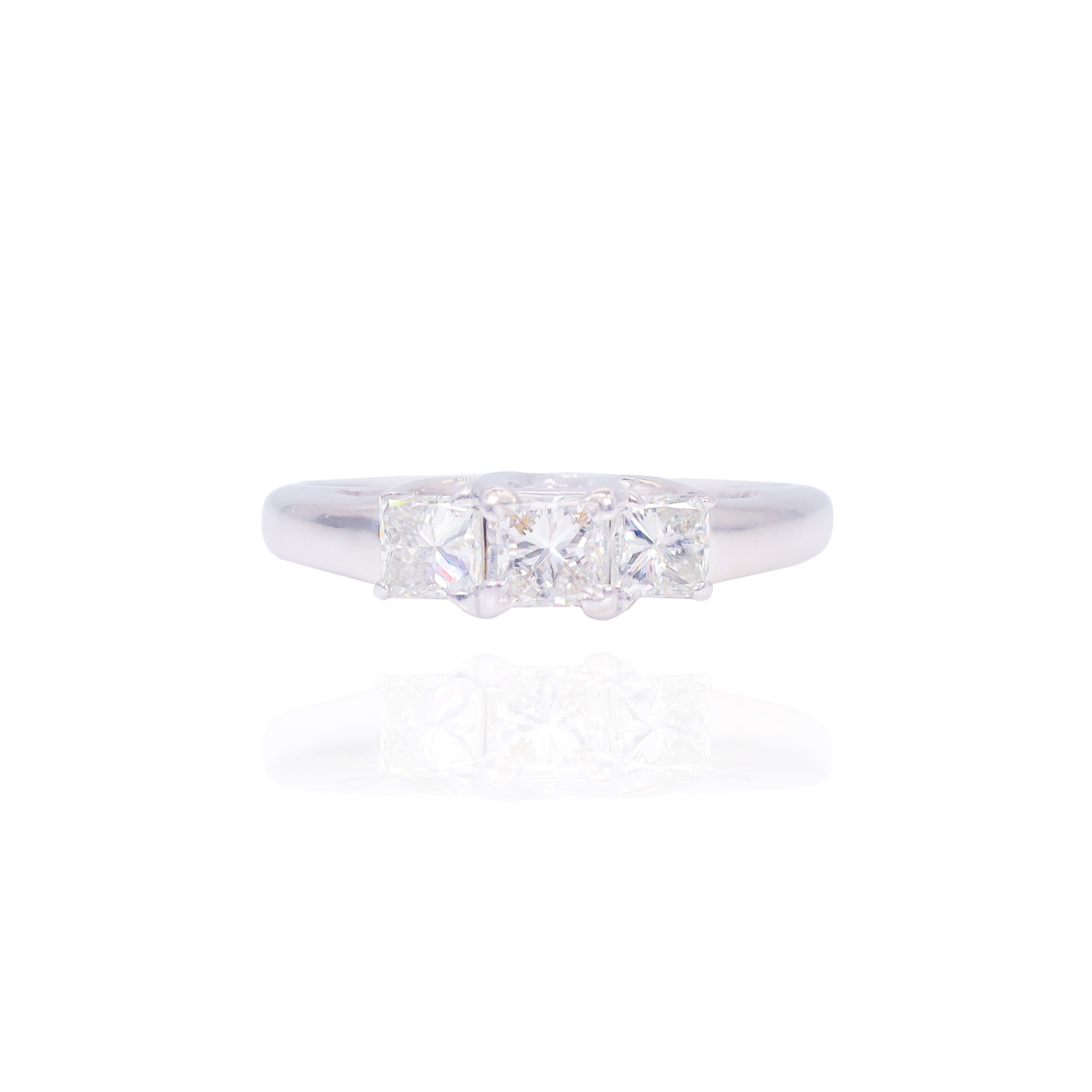 Trio Princess Diamond Engagement Ring