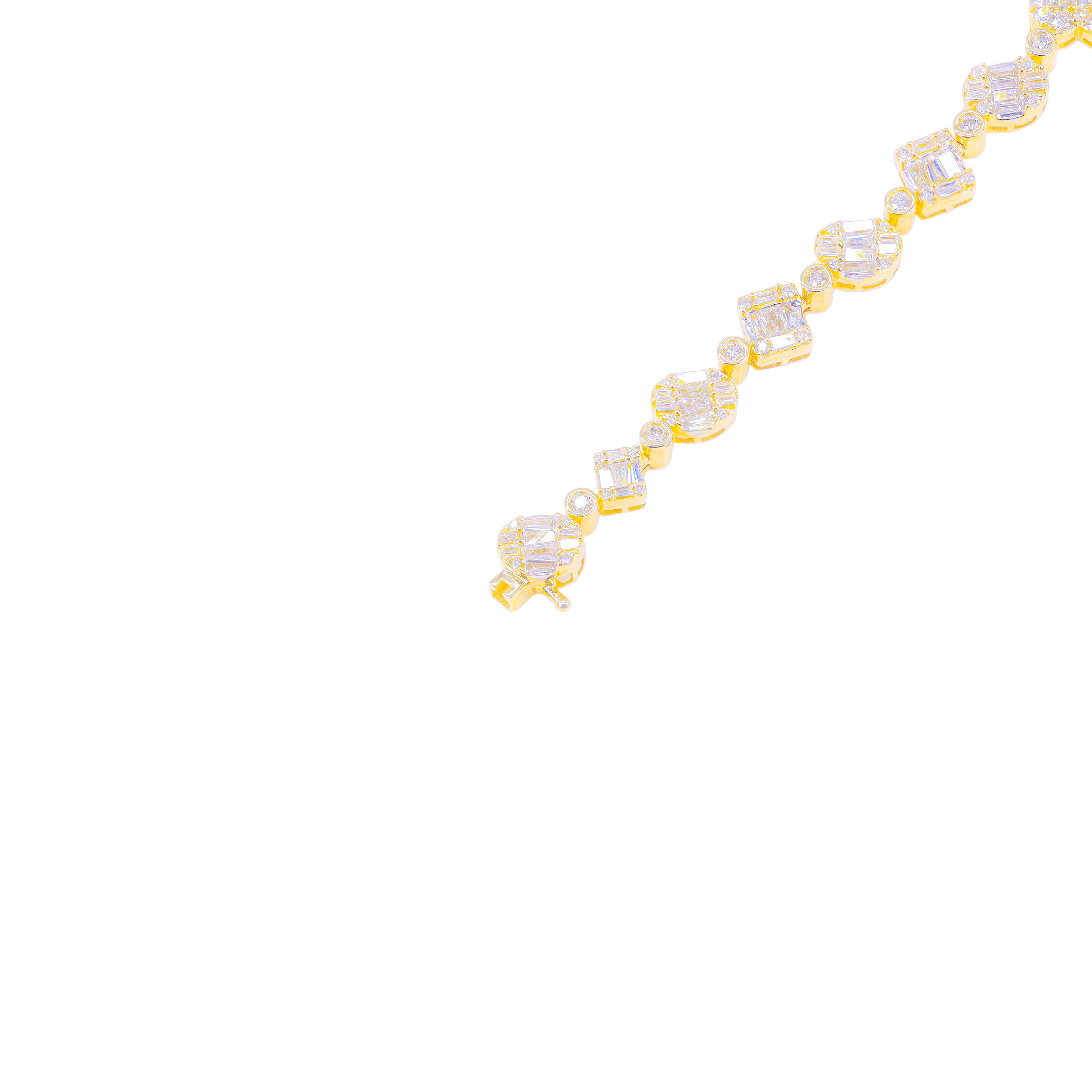 Assorted Shape Baguette & Round Diamond Bracelet