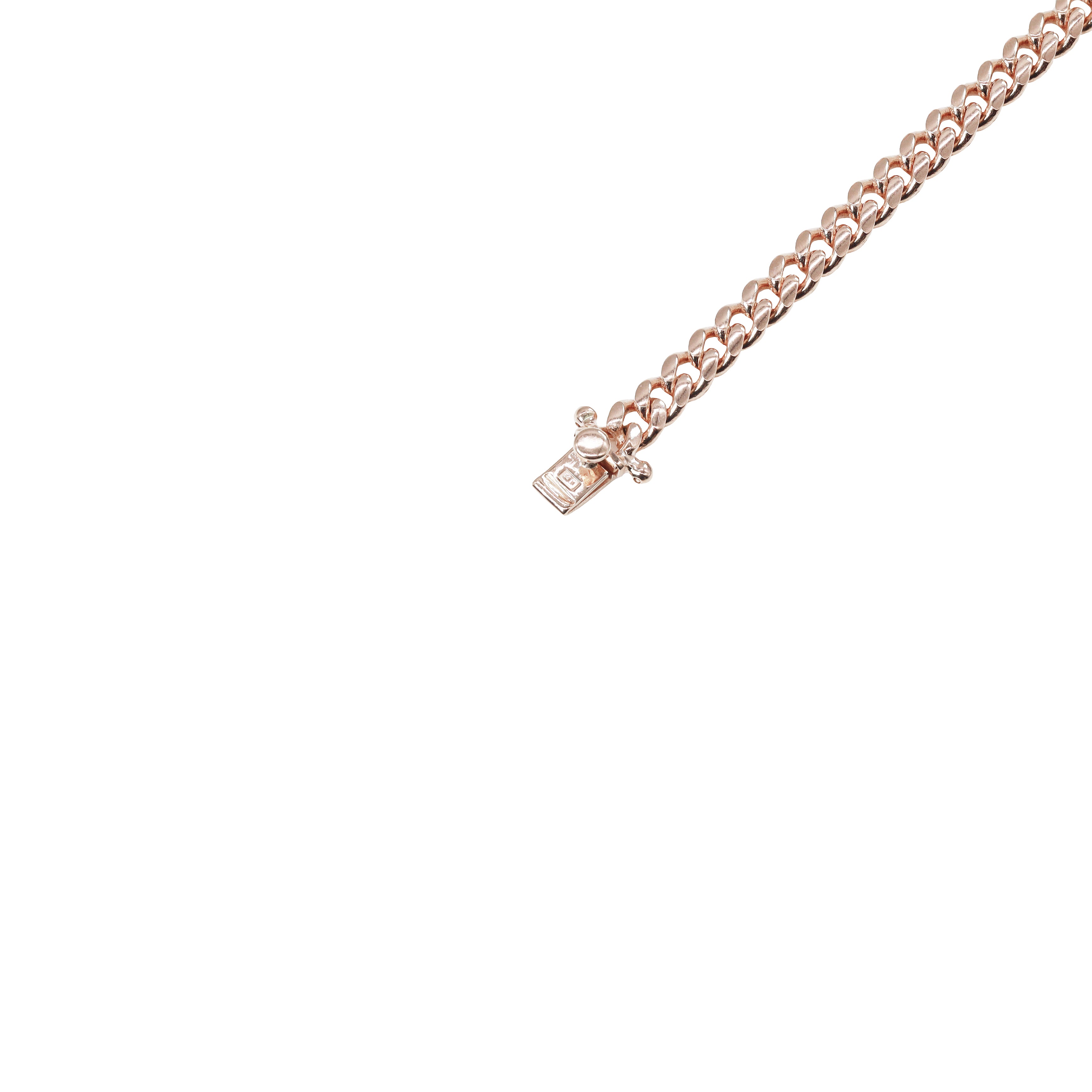 14KT Solid Miami Cuban Link Rose Gold Chain