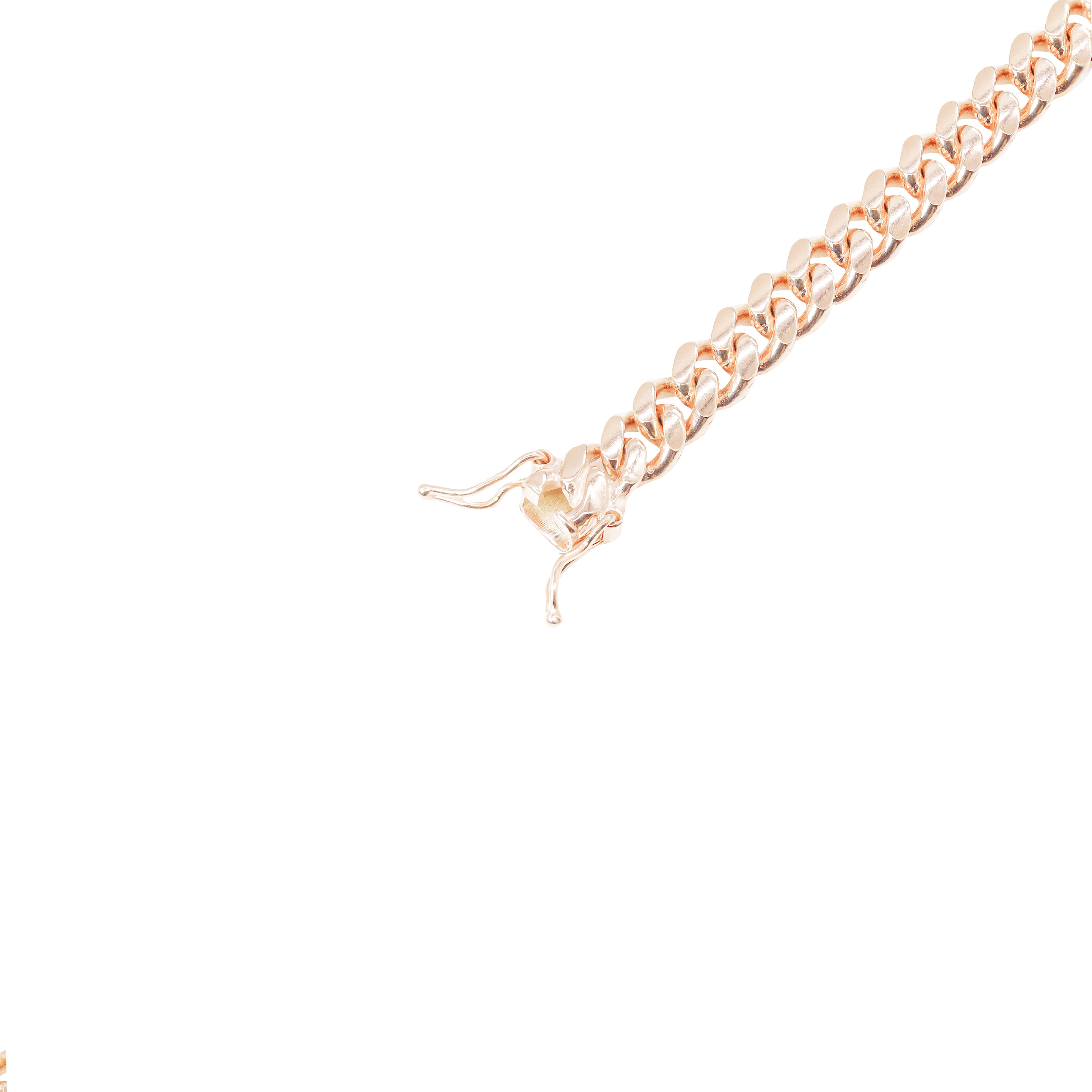 14KT Solid Miami Cuban Link Rose Gold Chain