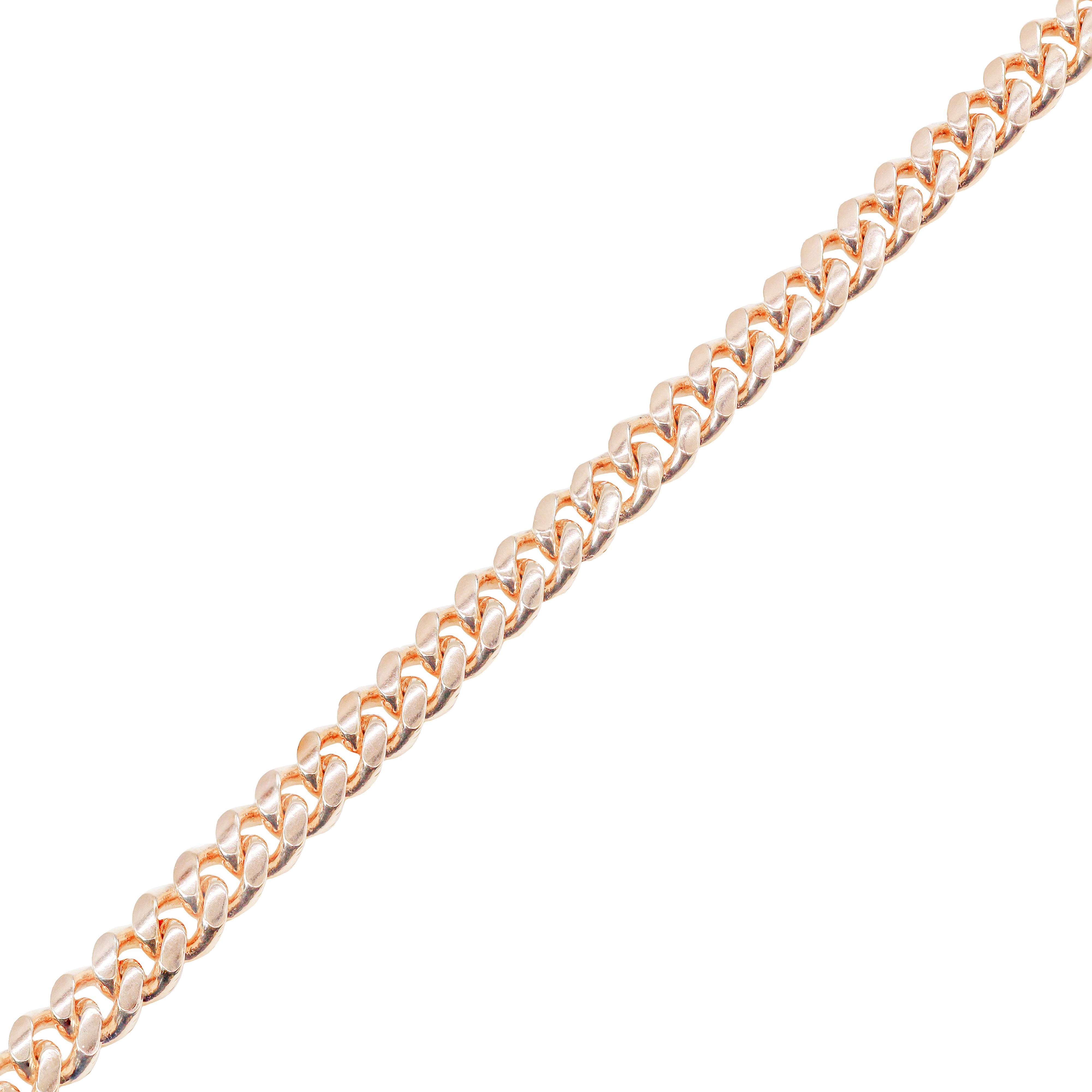 14KT Solid Miami Cuban Link Rose Gold Chain