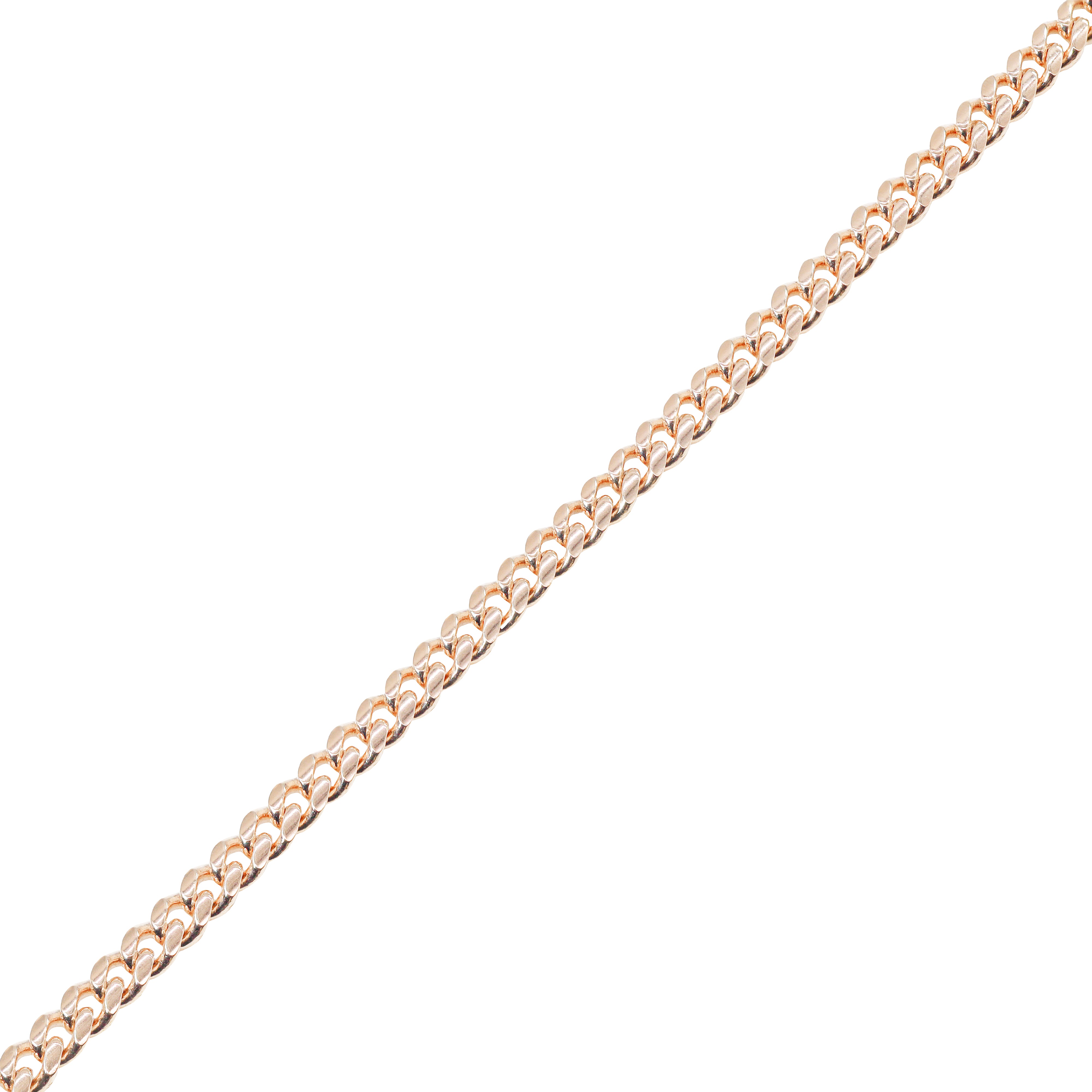 14KT Solid Miami Cuban Link Rose Gold Chain