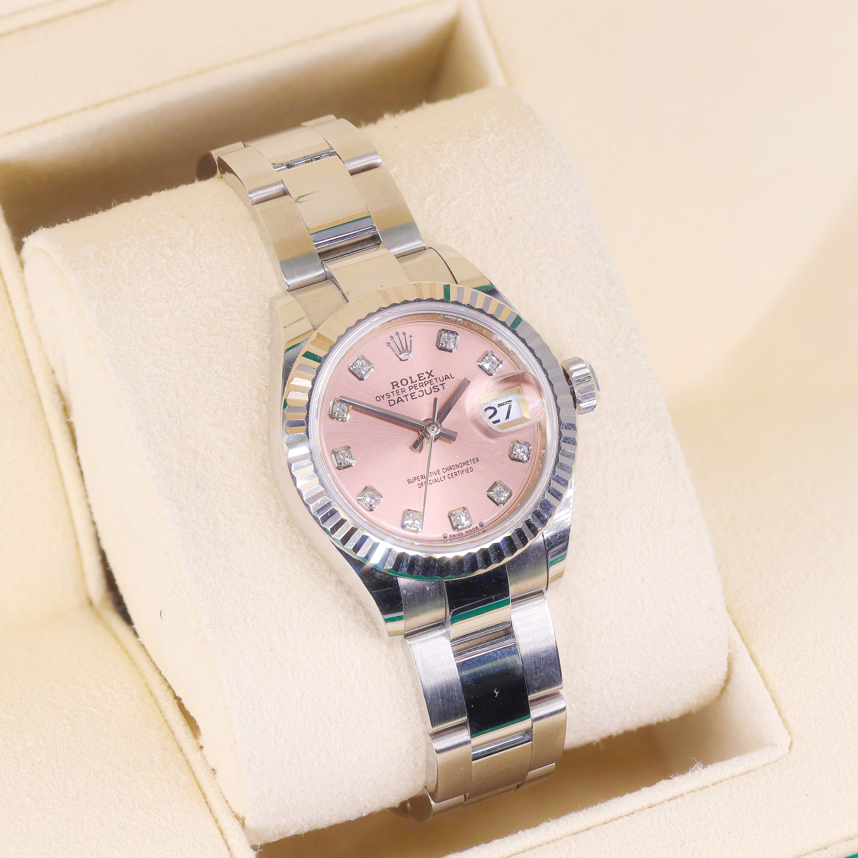 Rolex 279174 Lady-Datejust 28mm Pink Factory Diamond Dial