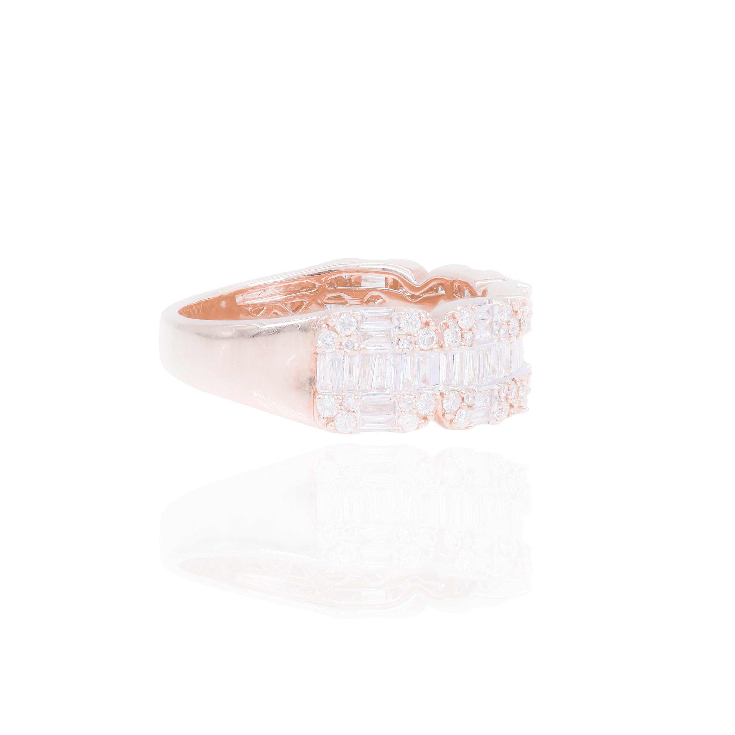 5 Sectional Baguette Diamond Ring
