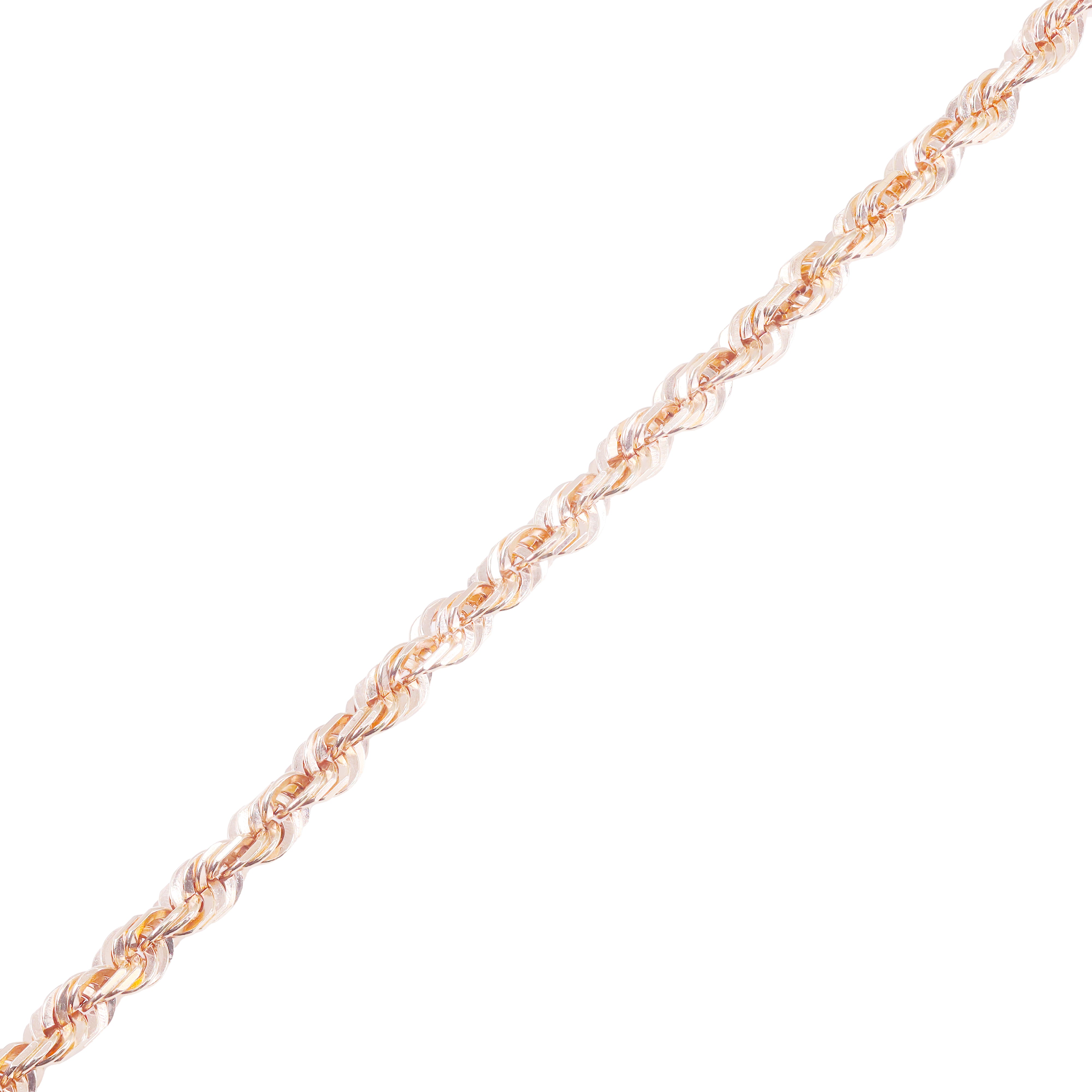 14KT Rose Gold Solid Rope Bracelet