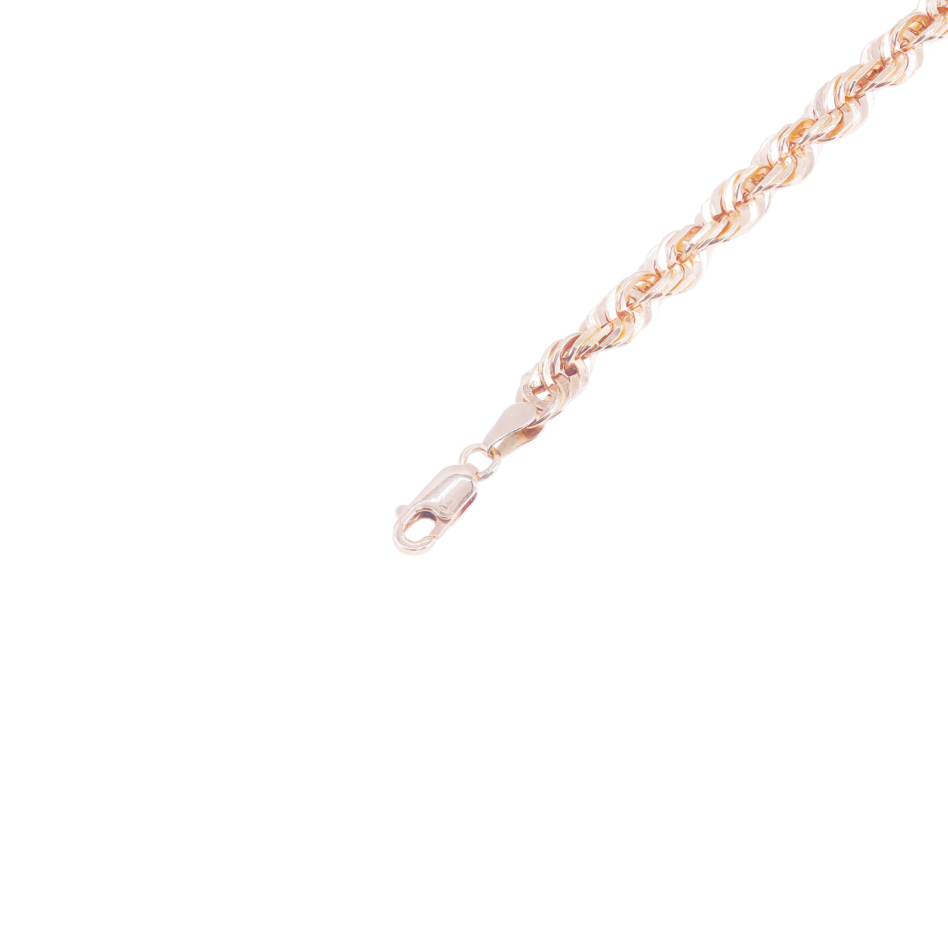 14KT Rose Gold Solid Rope Bracelet