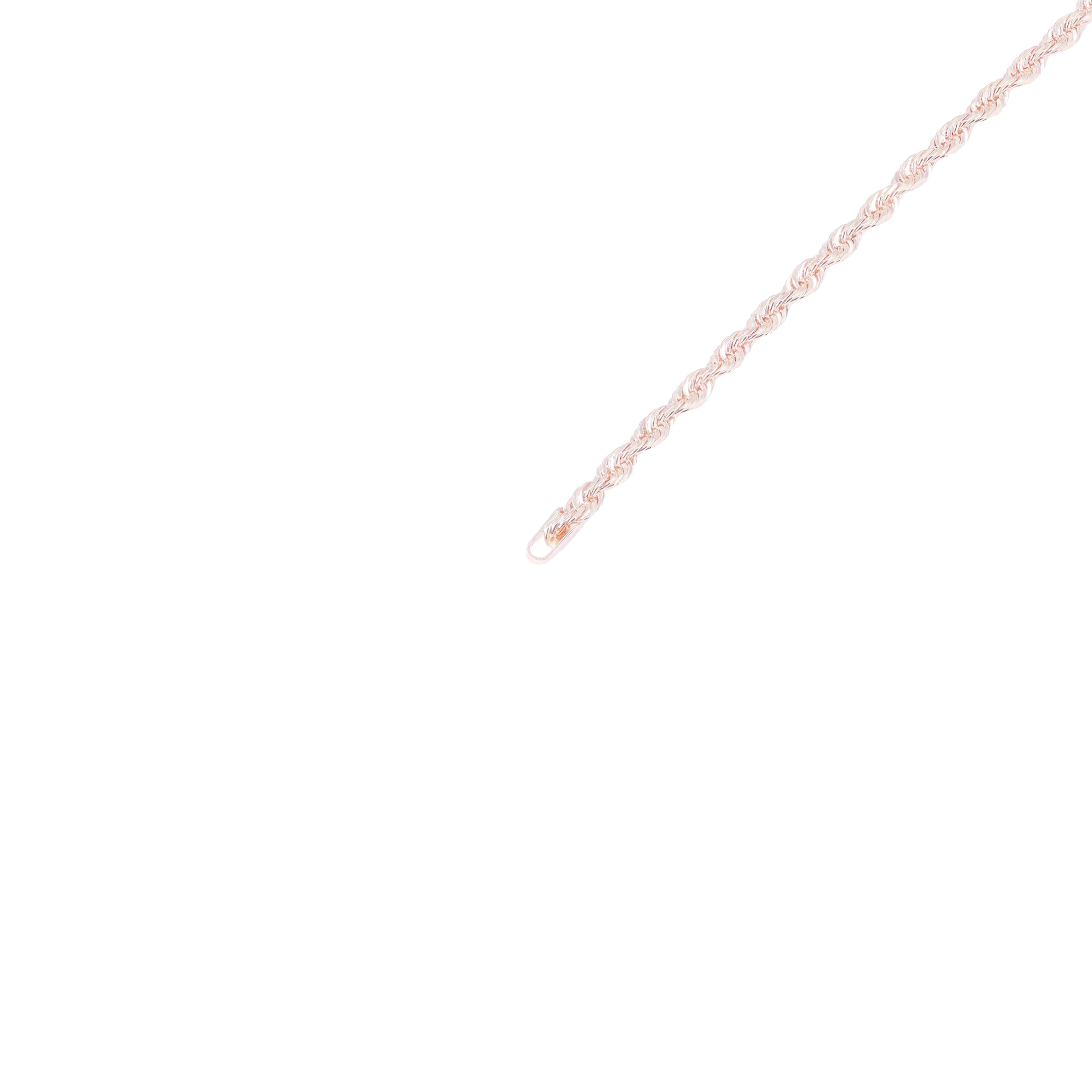 10KT Solid Rose Gold Rope Chain