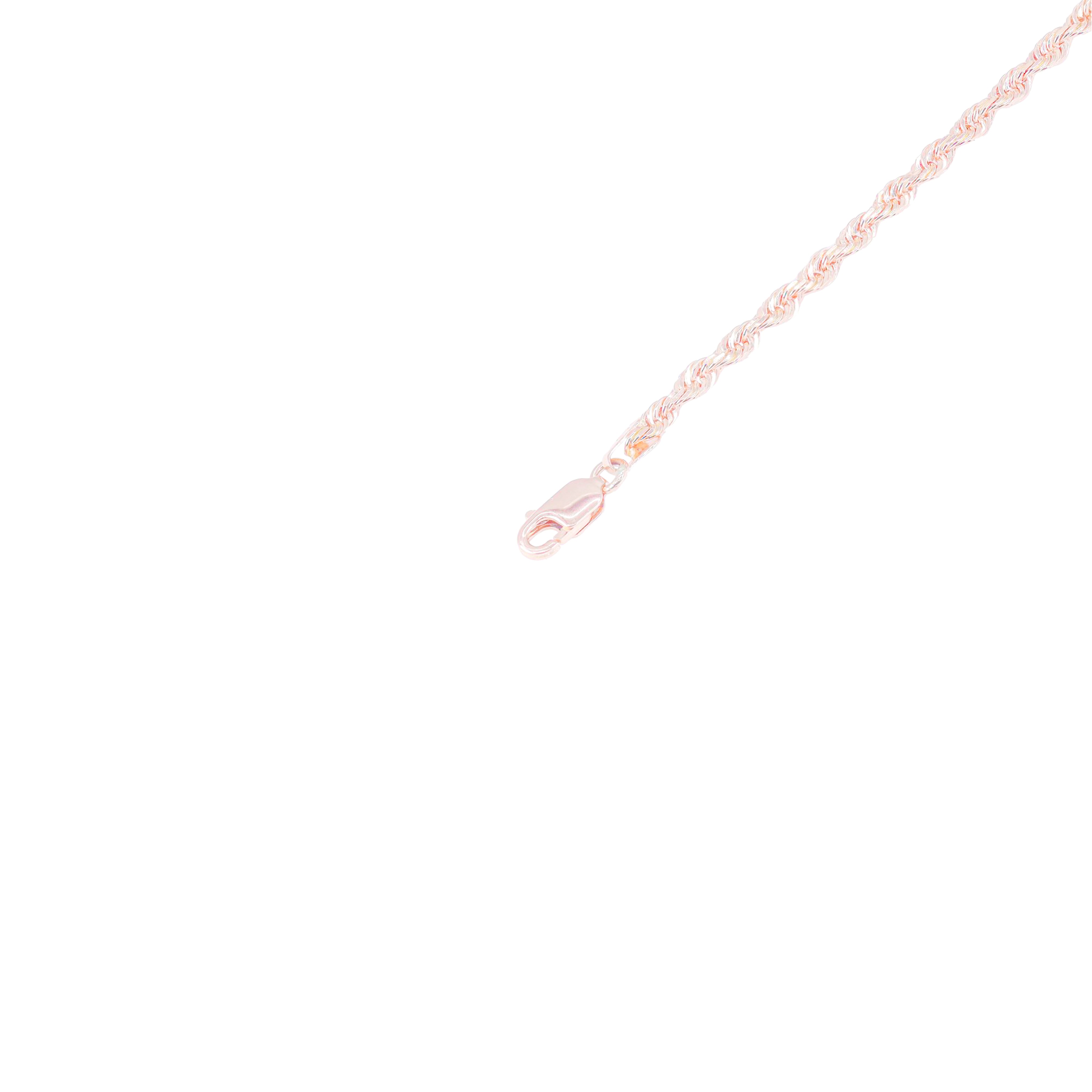 10KT Solid Rose Gold Rope Chain