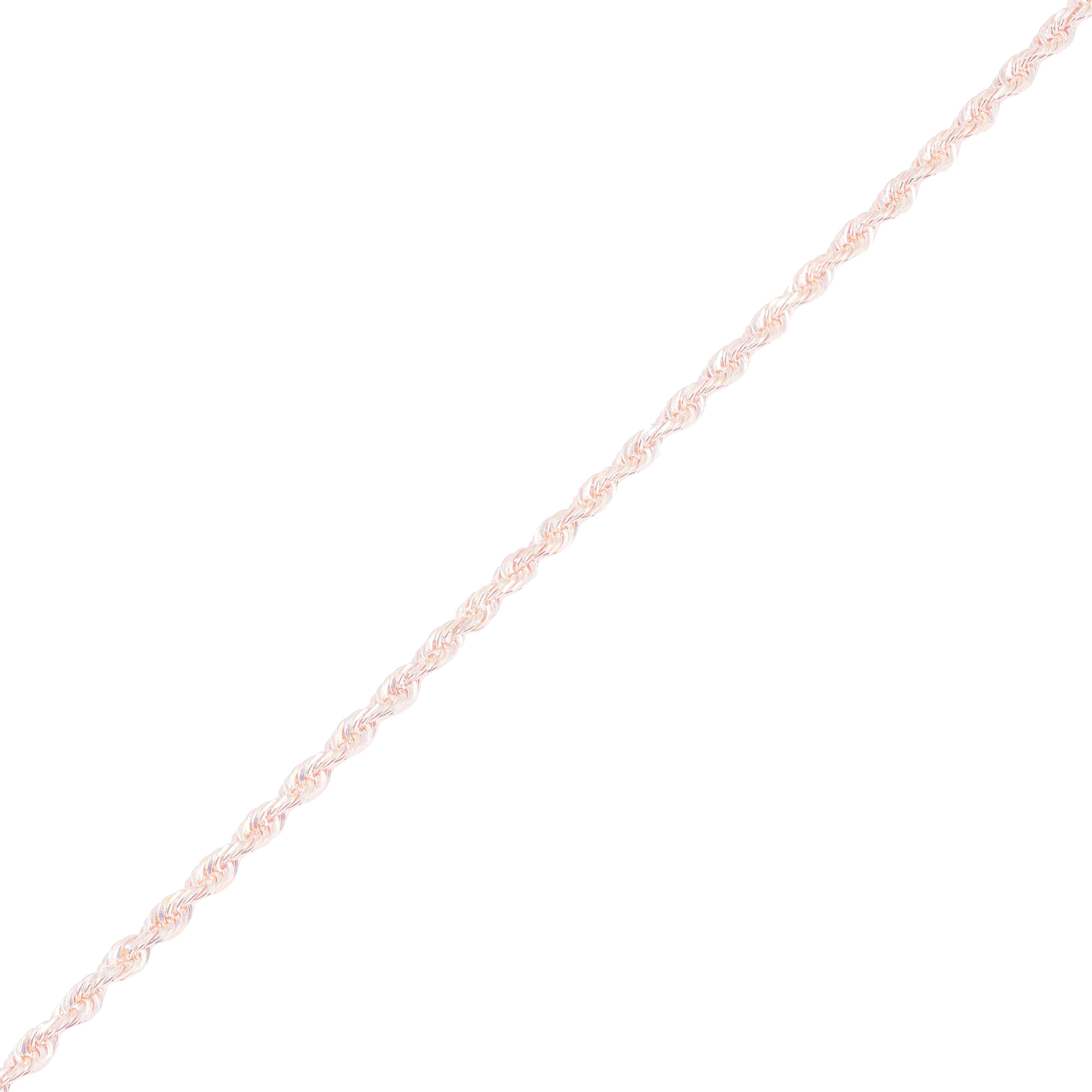 10KT Solid Rose Gold Rope Chain