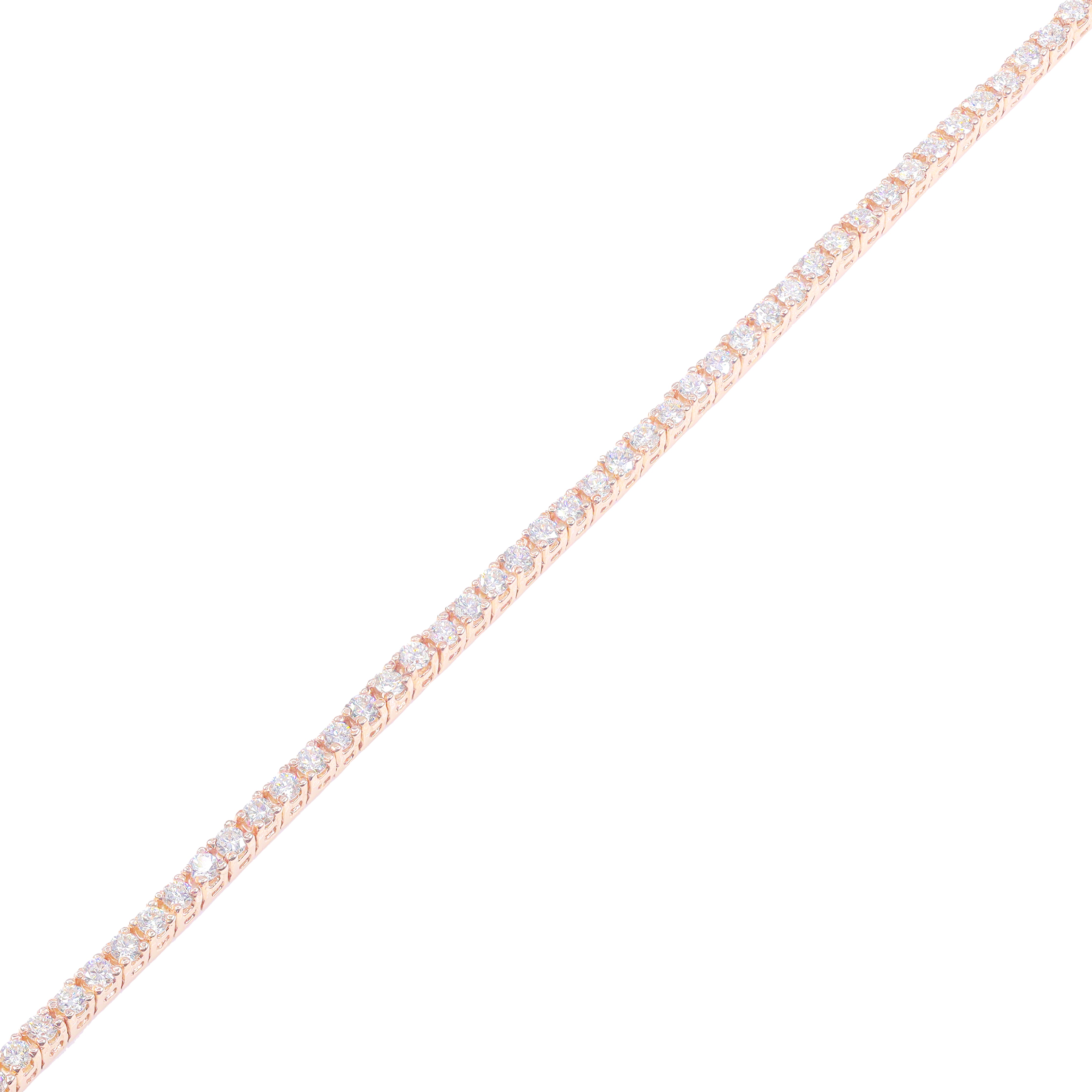 5-Pointer Rose Gold Diamond Tennis Bracelet