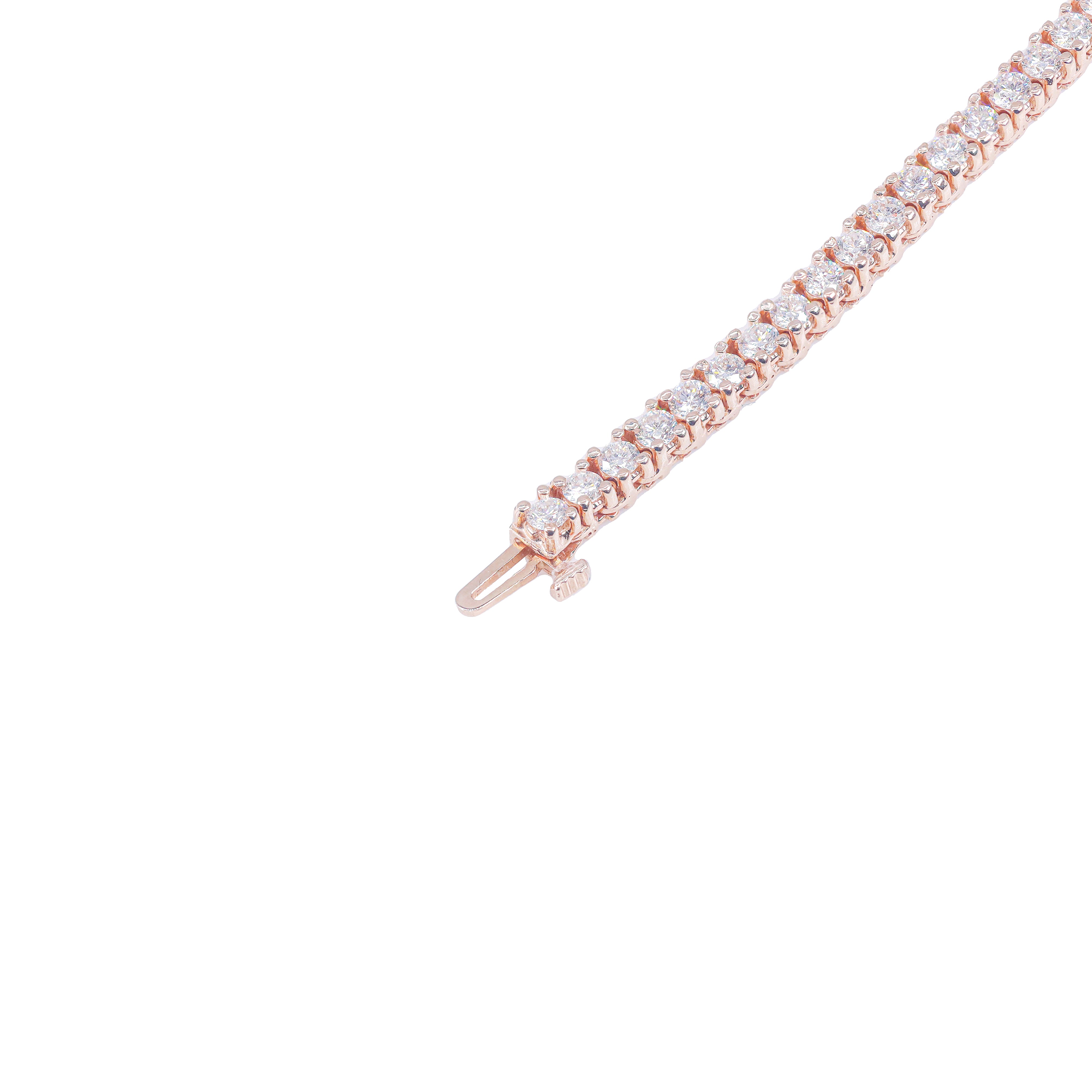 10-Pointer Rose Gold Diamond Tennis Chain