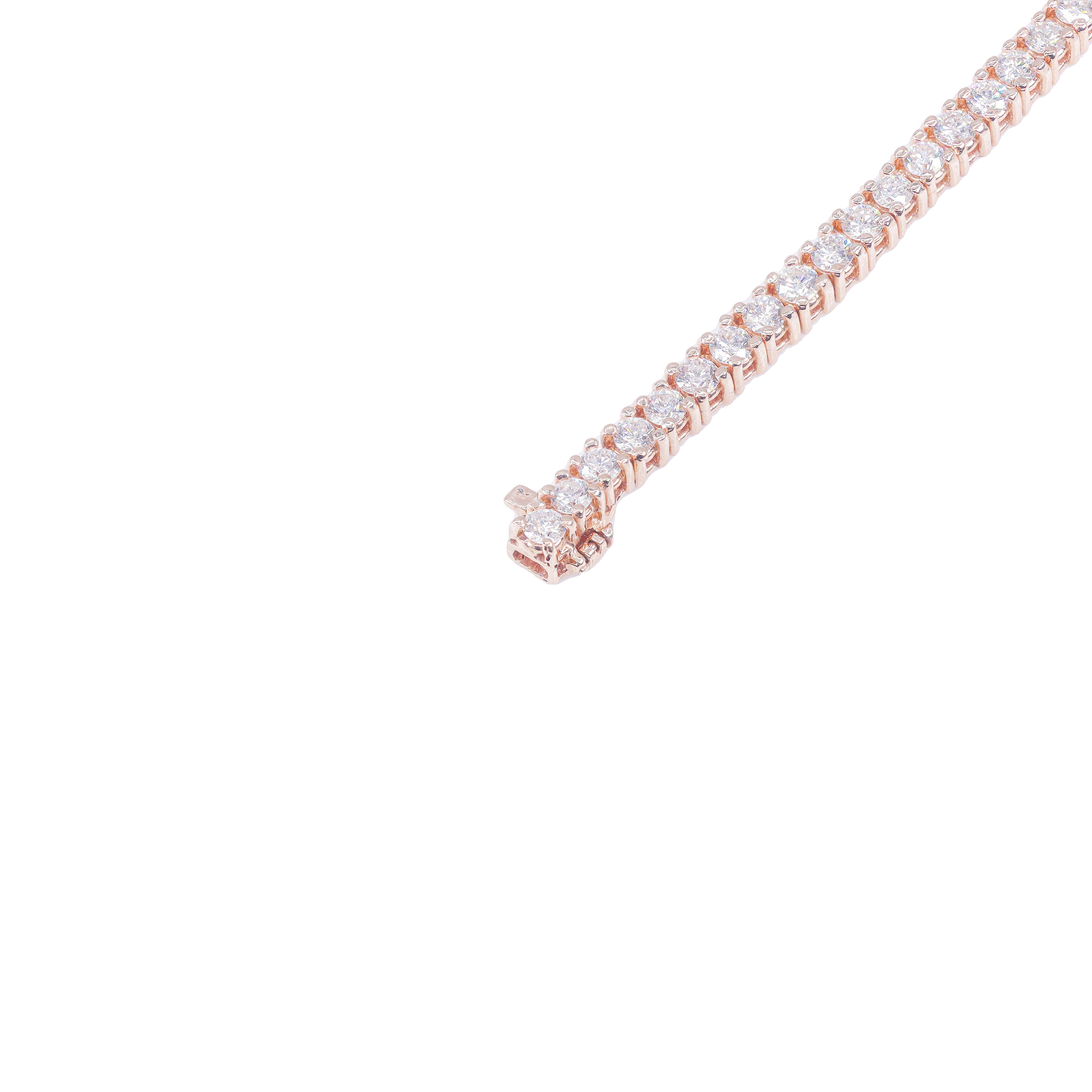 10-Pointer Rose Gold Diamond Tennis Chain