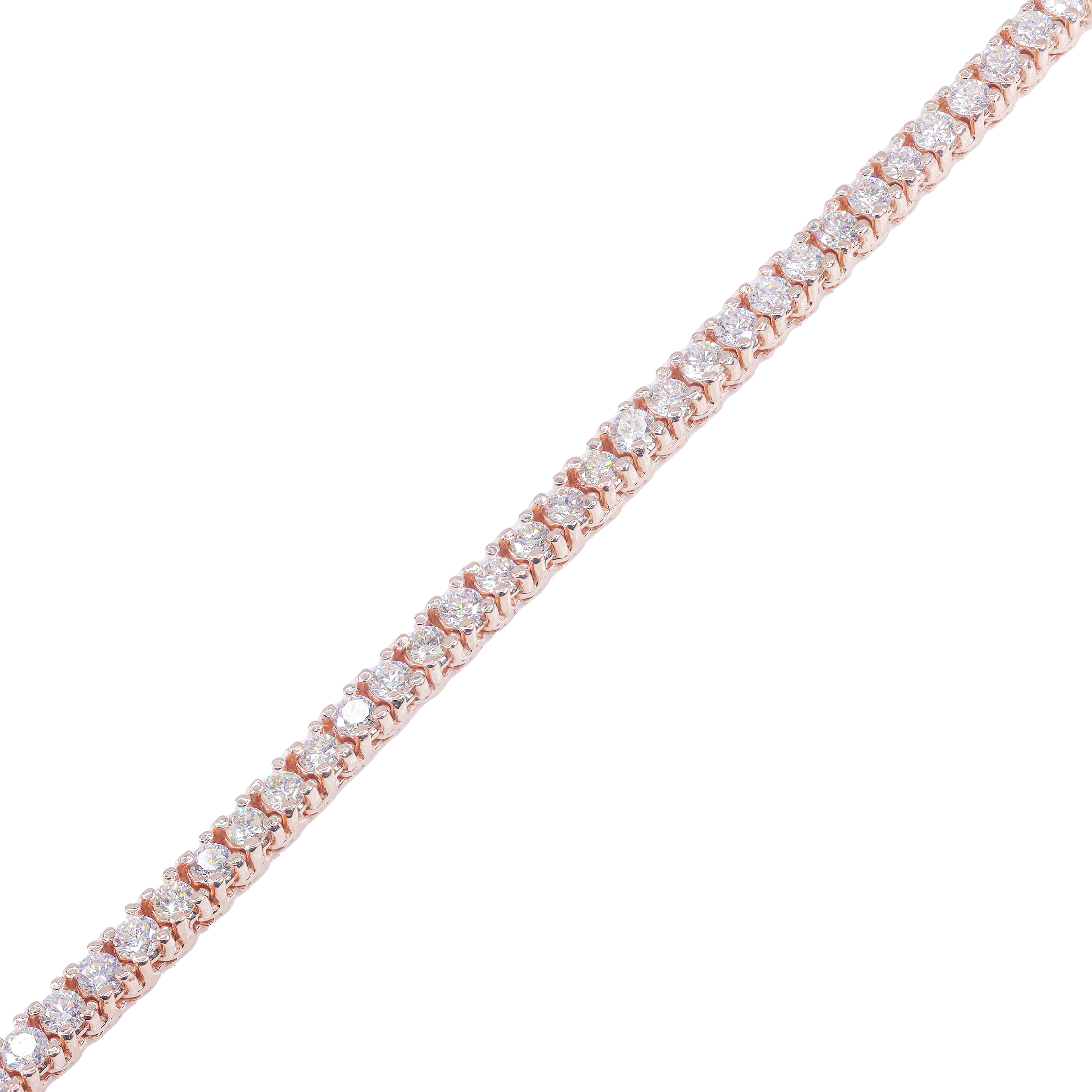 10-Pointer Rose Gold Diamond Tennis Chain