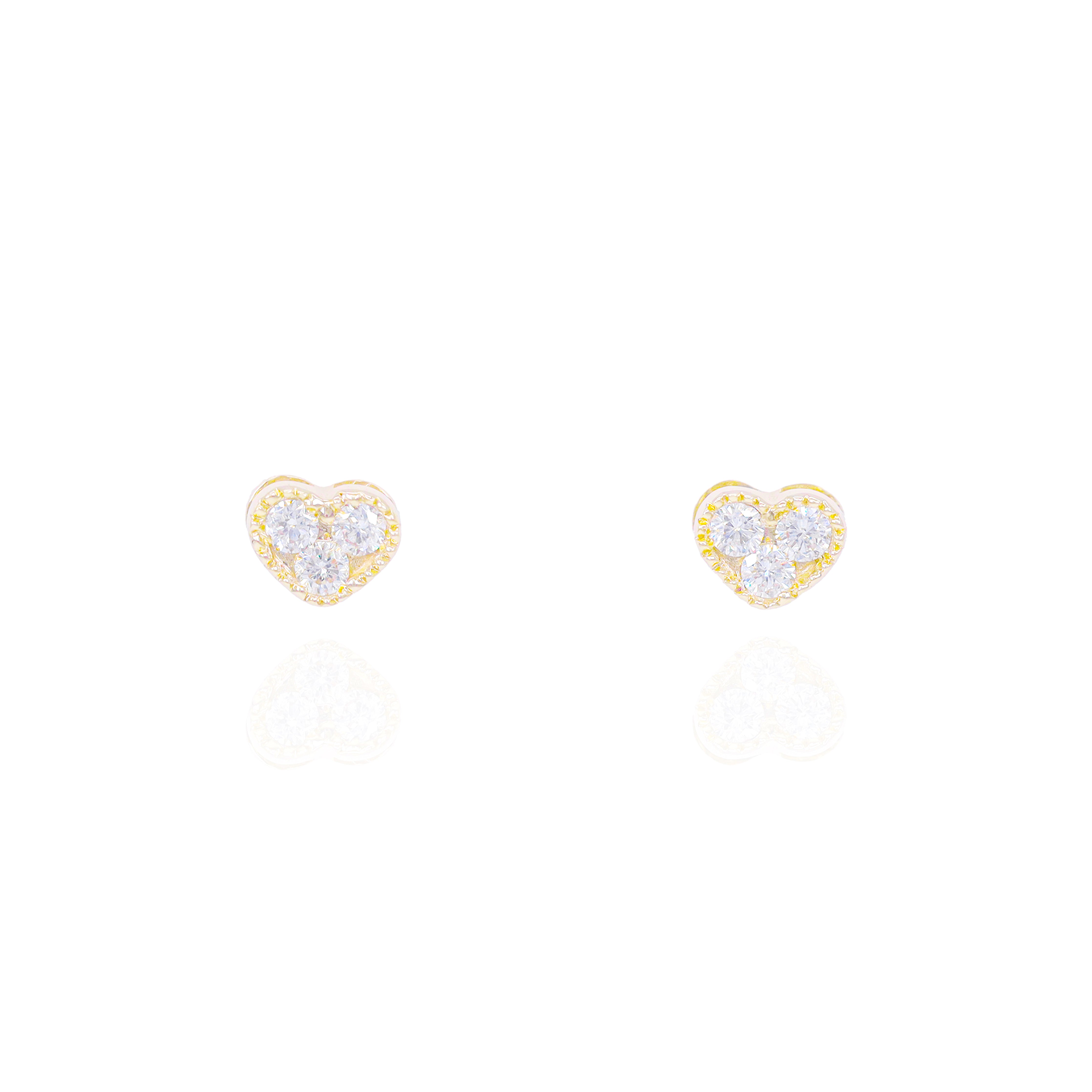 Small Diamond Heart Earrings