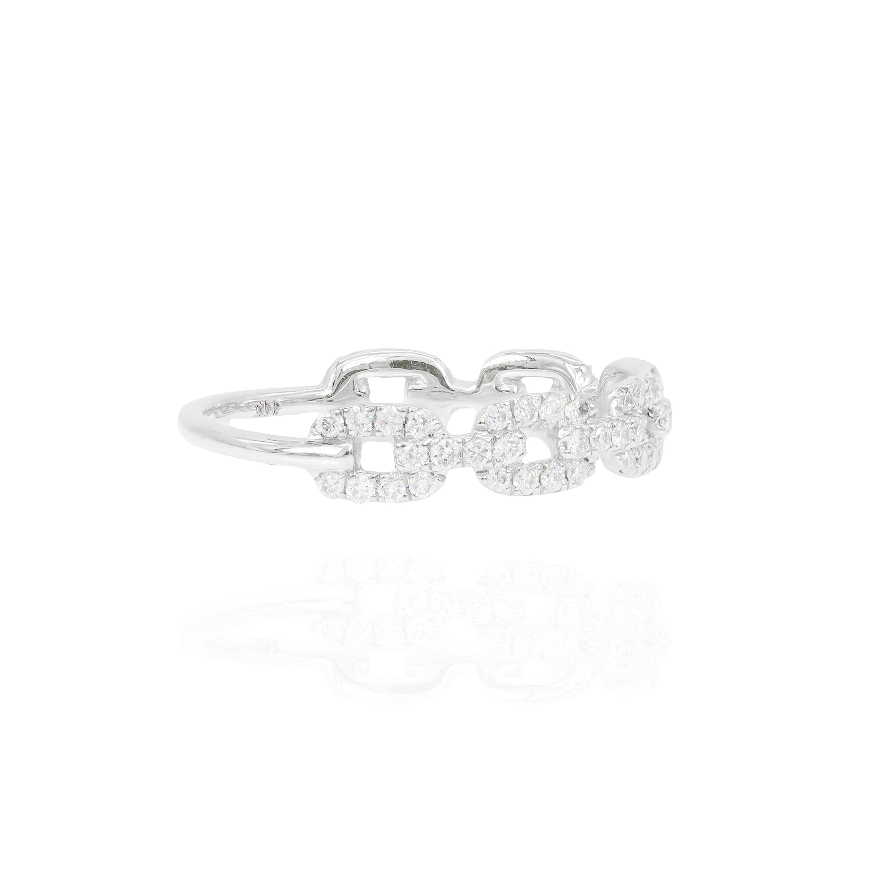 Small Hermes Diamond Ring
