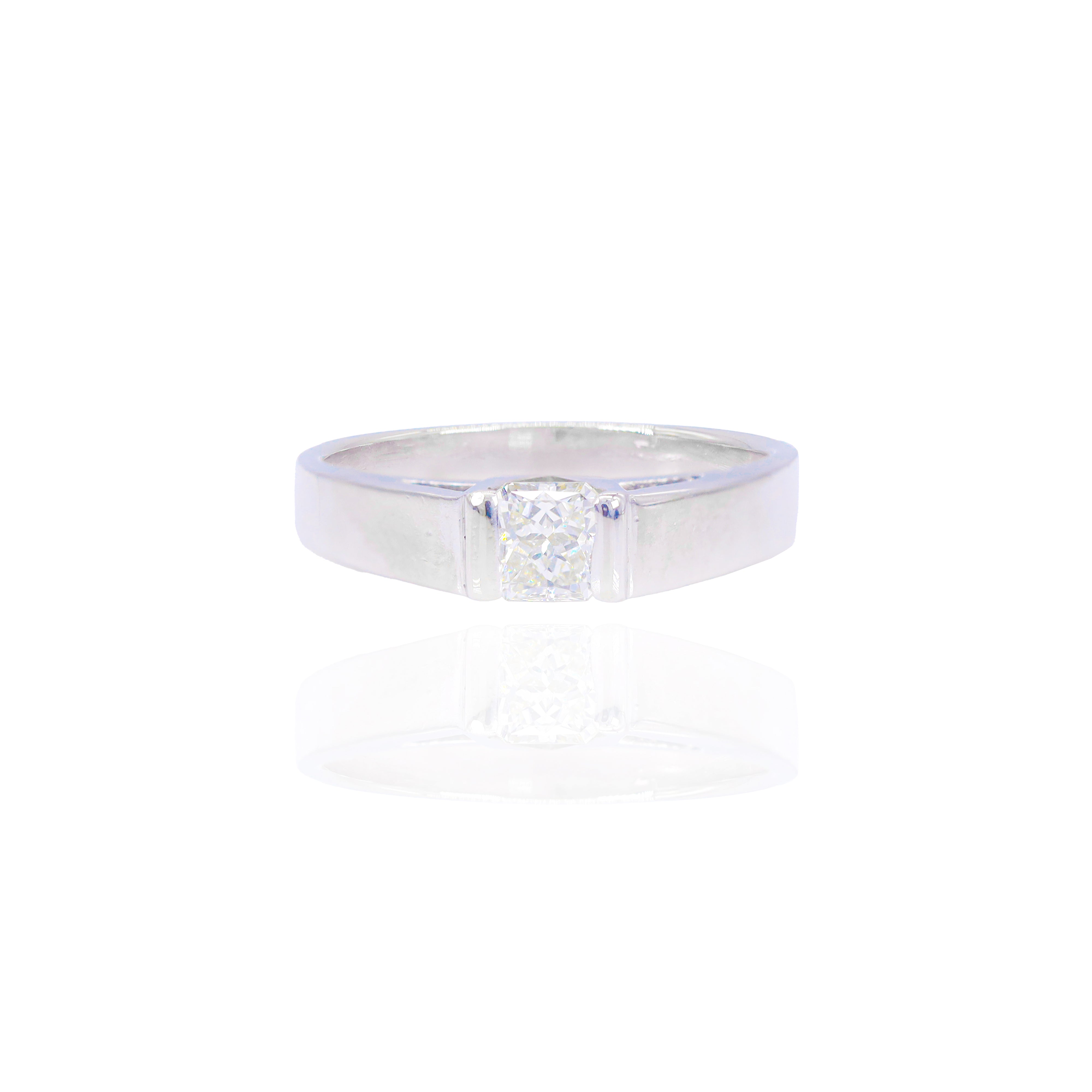 Radiant Cut Solitaire Diamond Ring