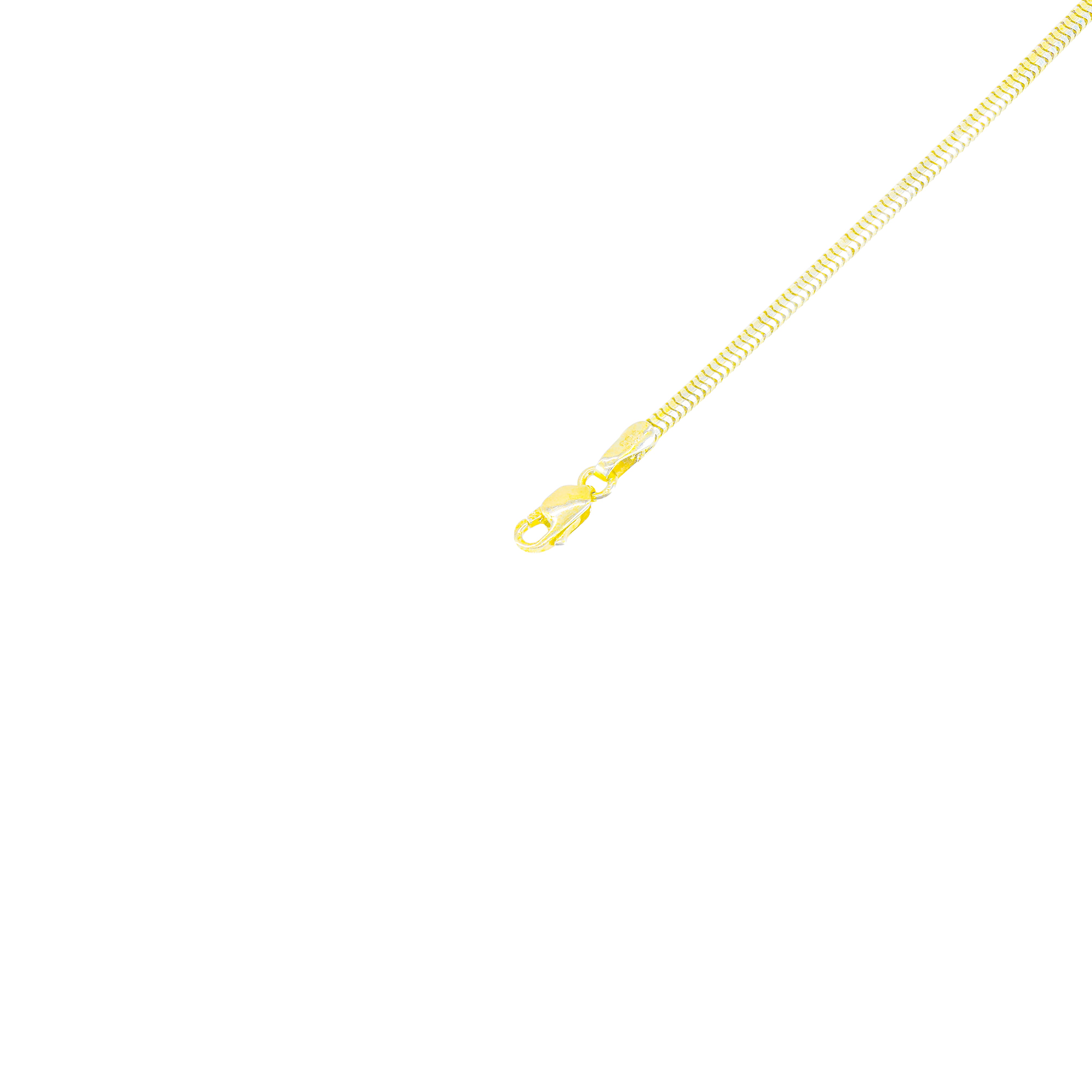 14KT Solid Round Snake Link Yellow Gold Chain