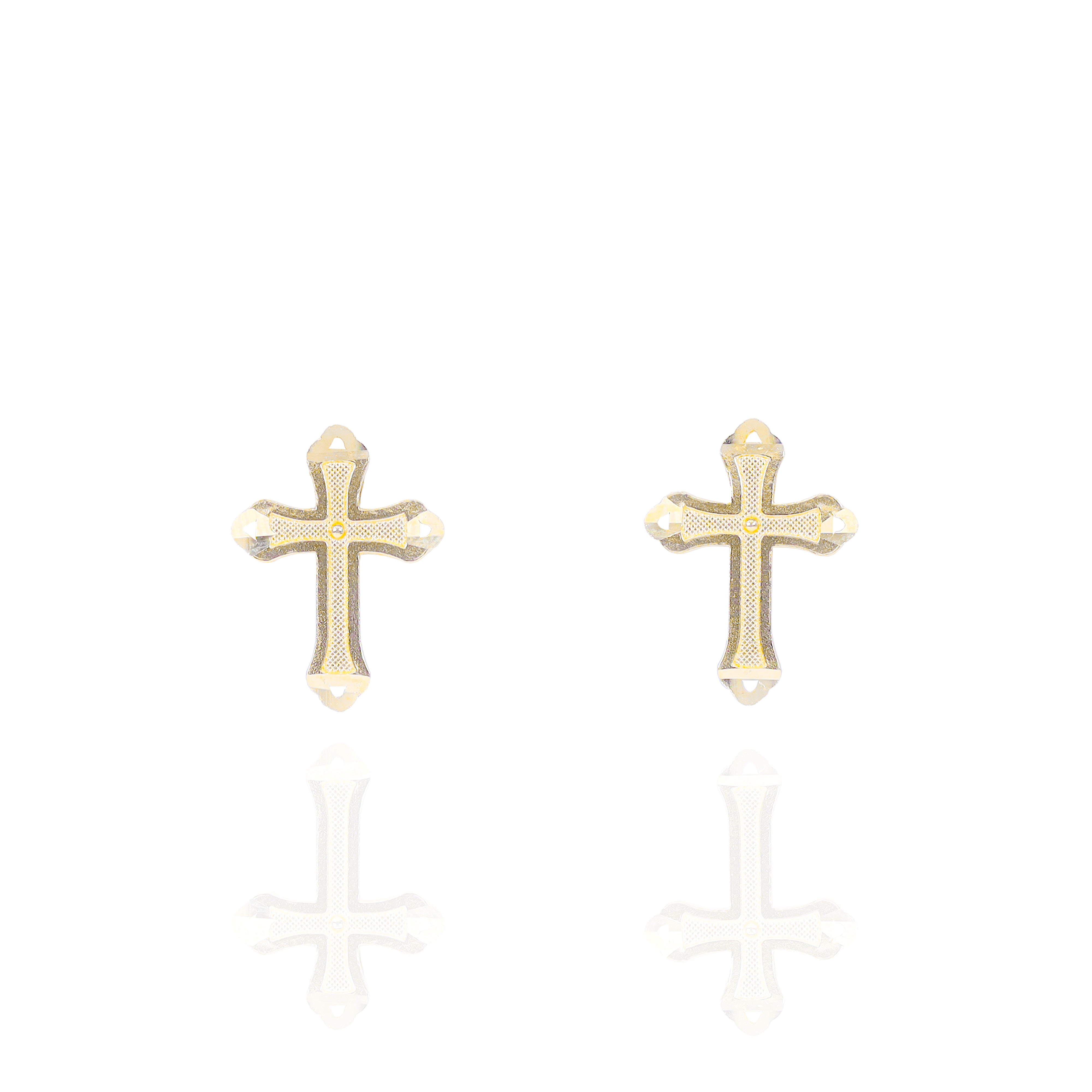 Cross Solid Gold Earrings