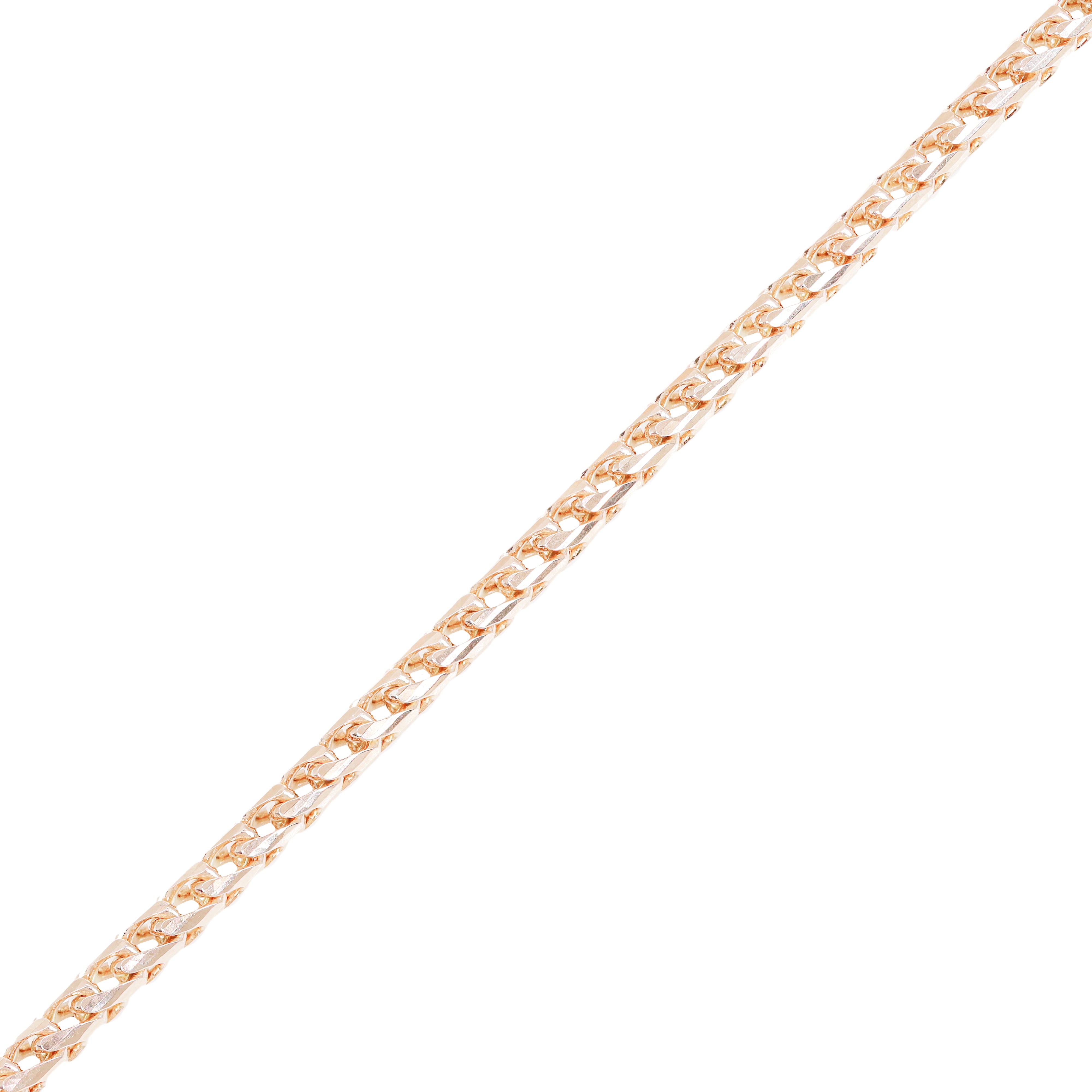 14KT Solid Rounded Franco Rose Gold Chain