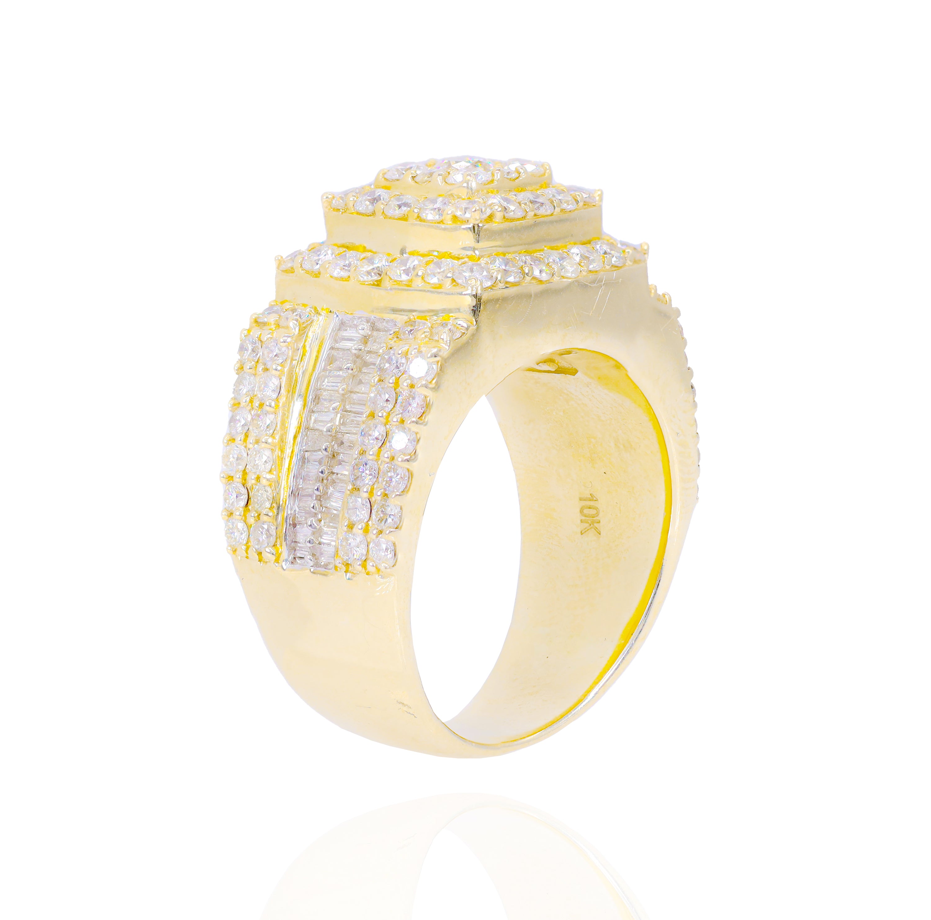 Stacked Center Cluster Championship Diamond Ring