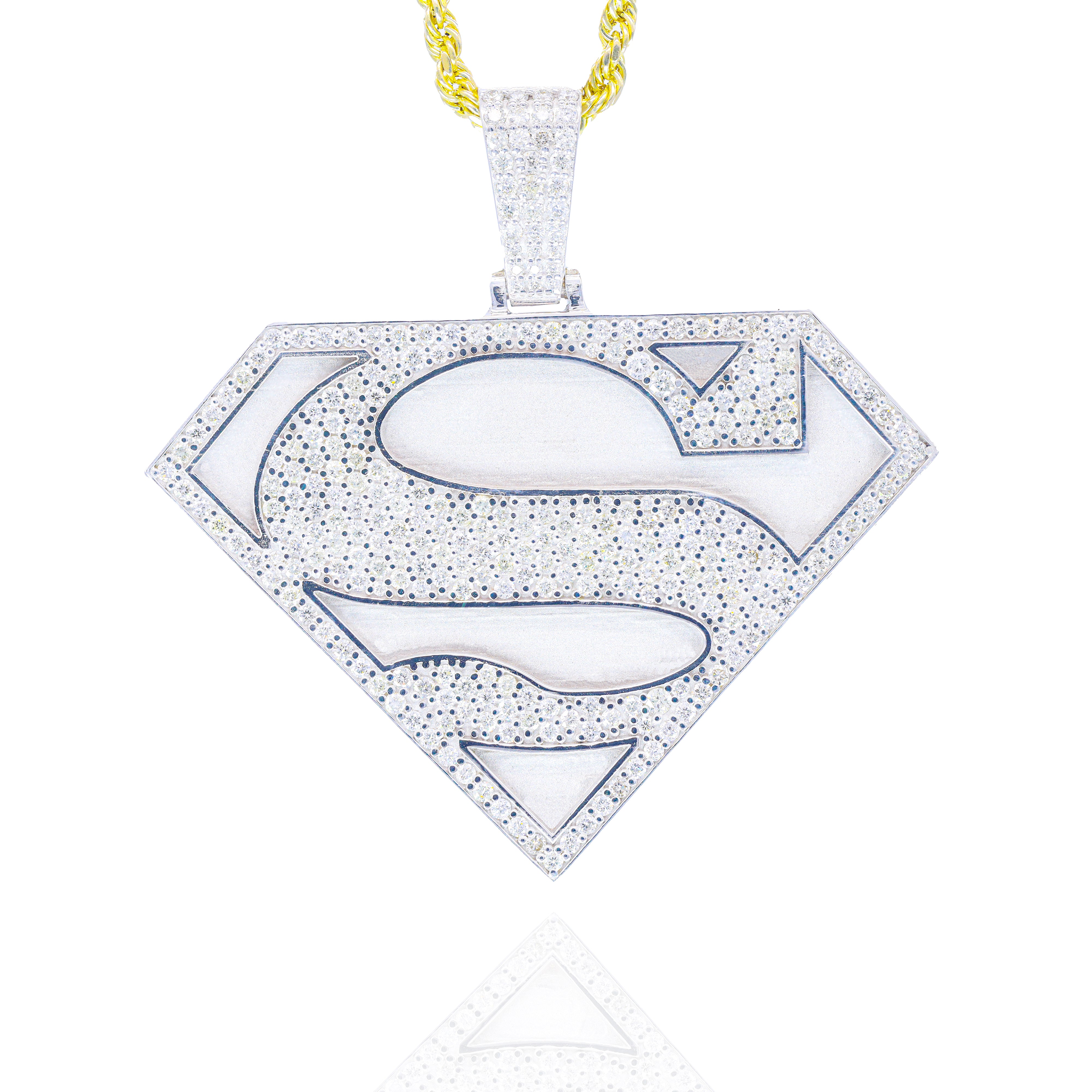 Custom Design Deposit - Superhero Logo Gold & Diamond Pendant