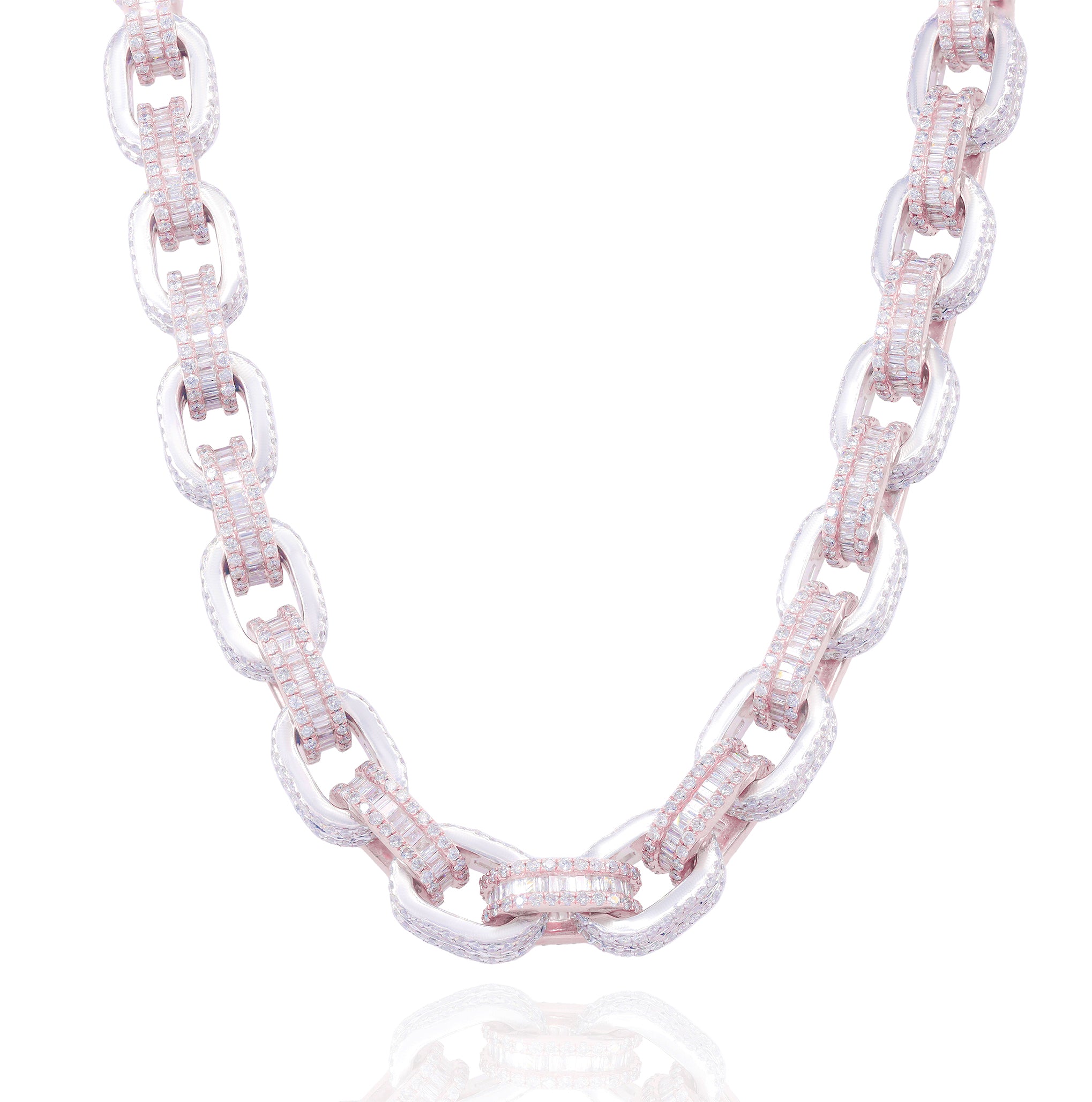 Two-Tone Diamond Hermes Link Chain