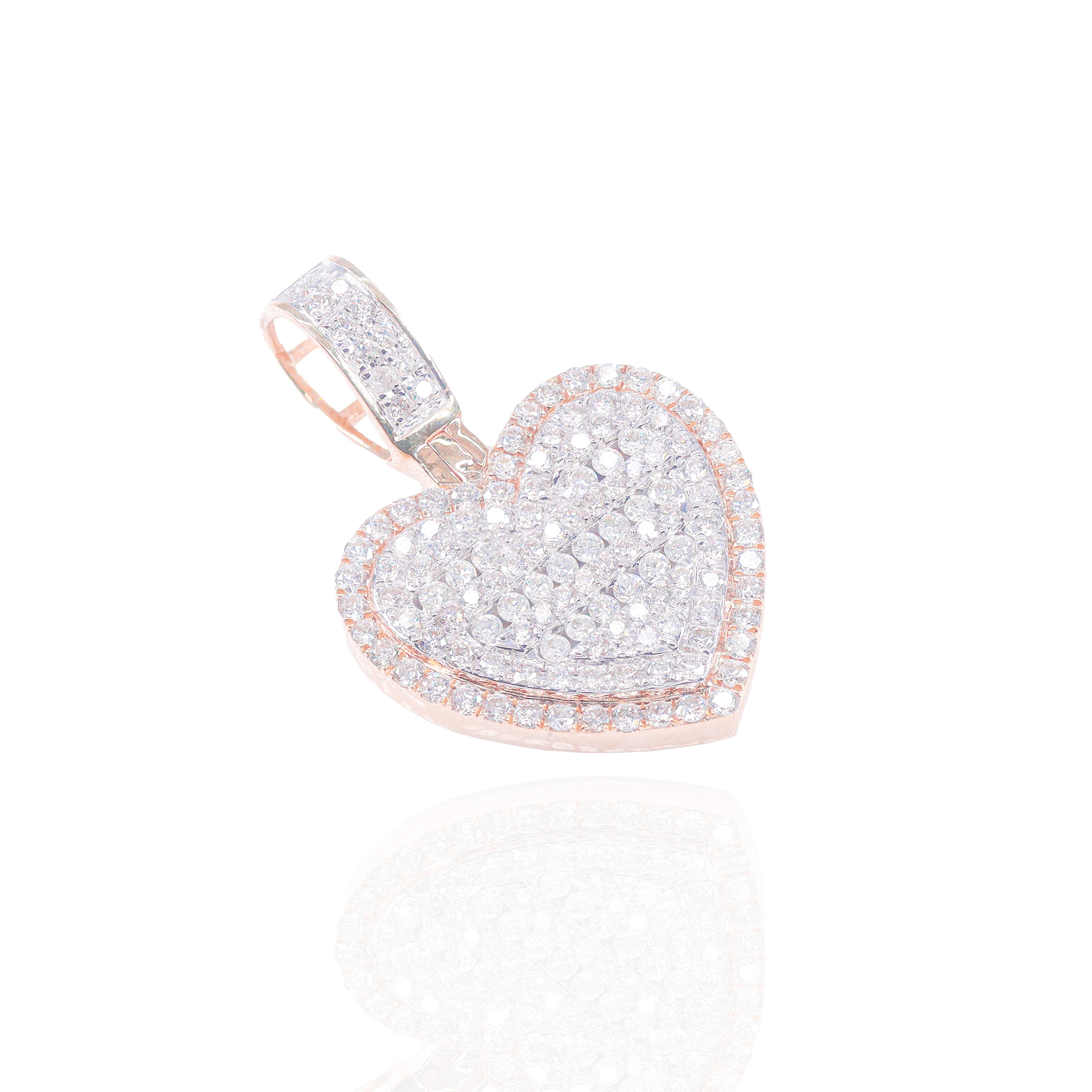 Layered Diamond Heart Pendant