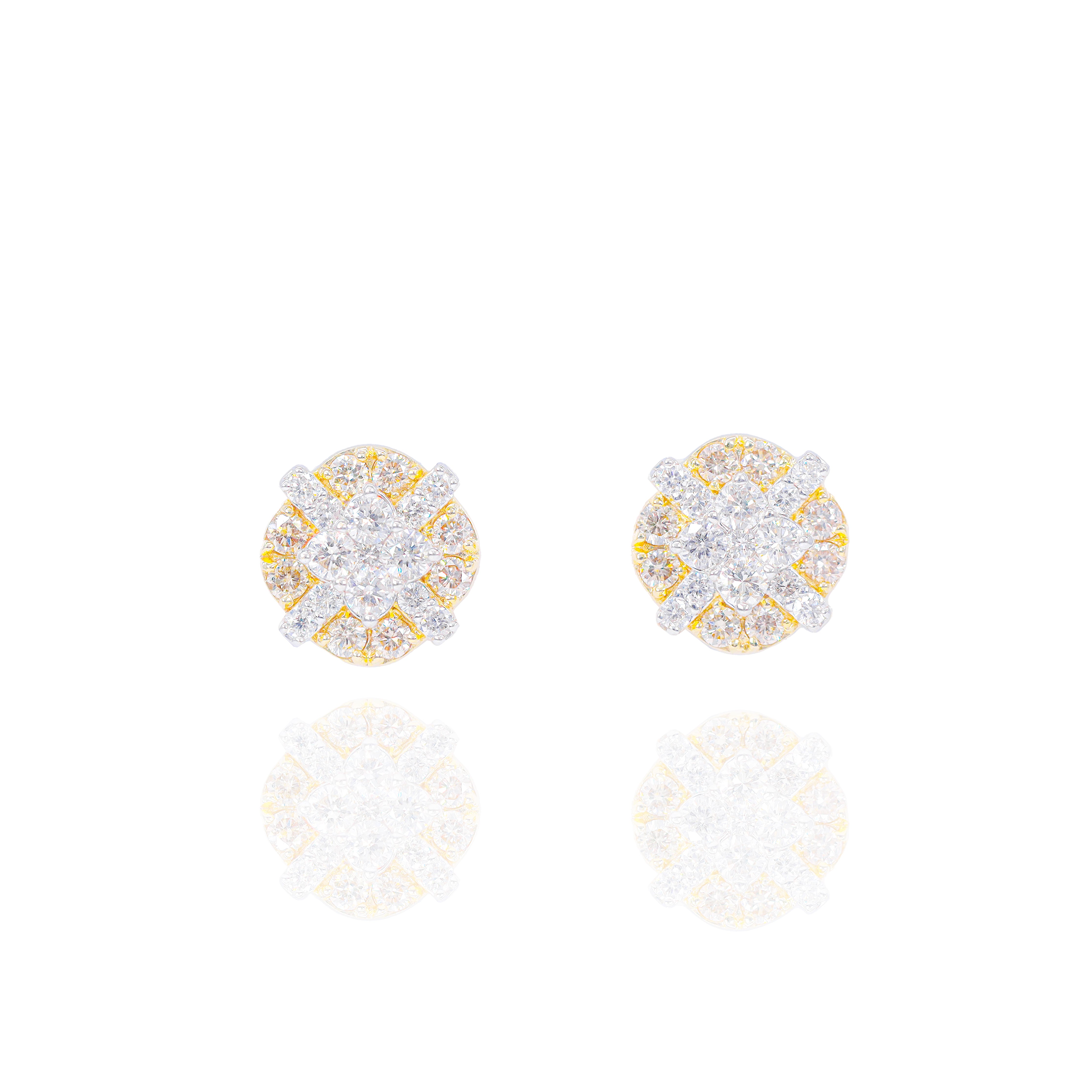 Sectioned Diamond Earrings