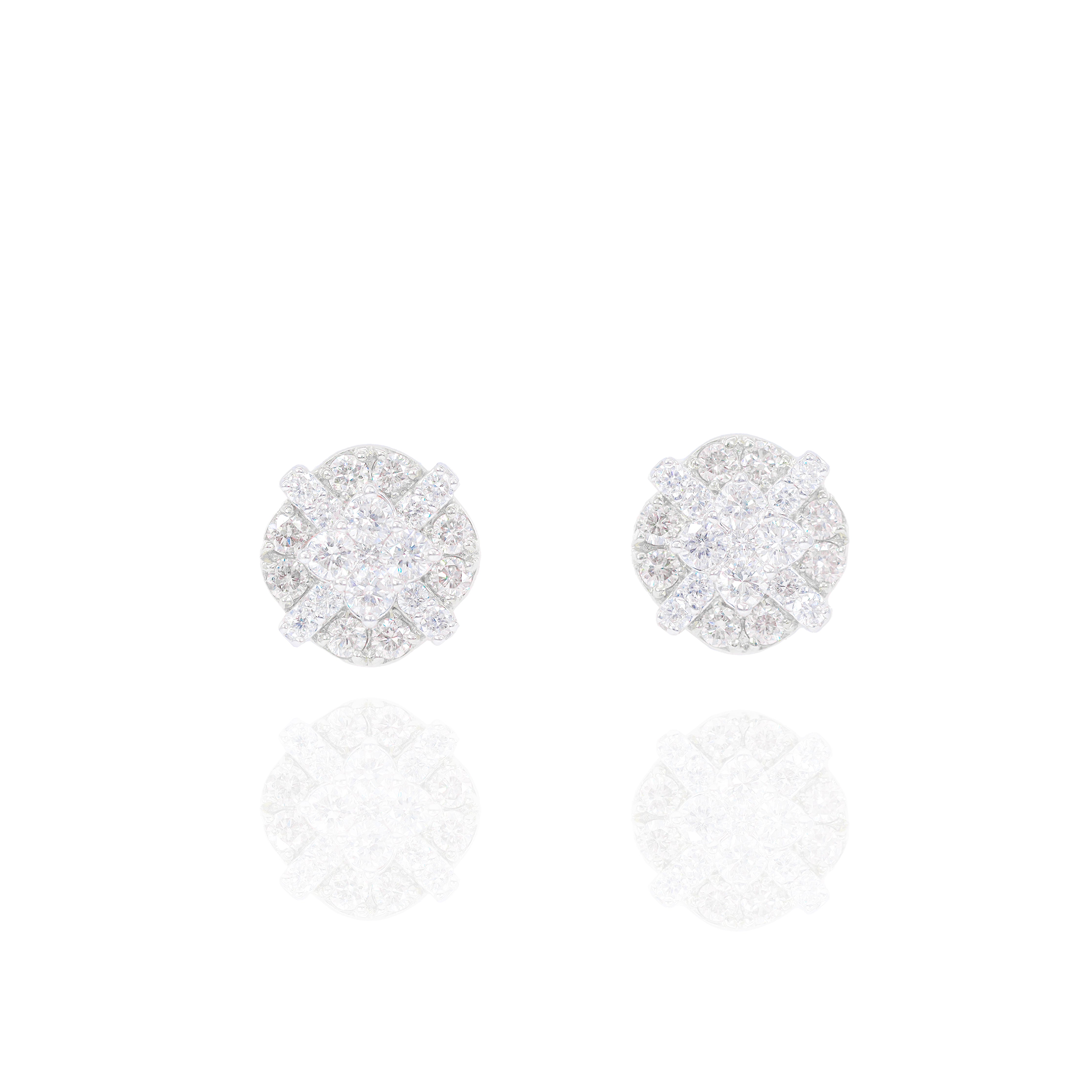 Sectioned Diamond Earrings