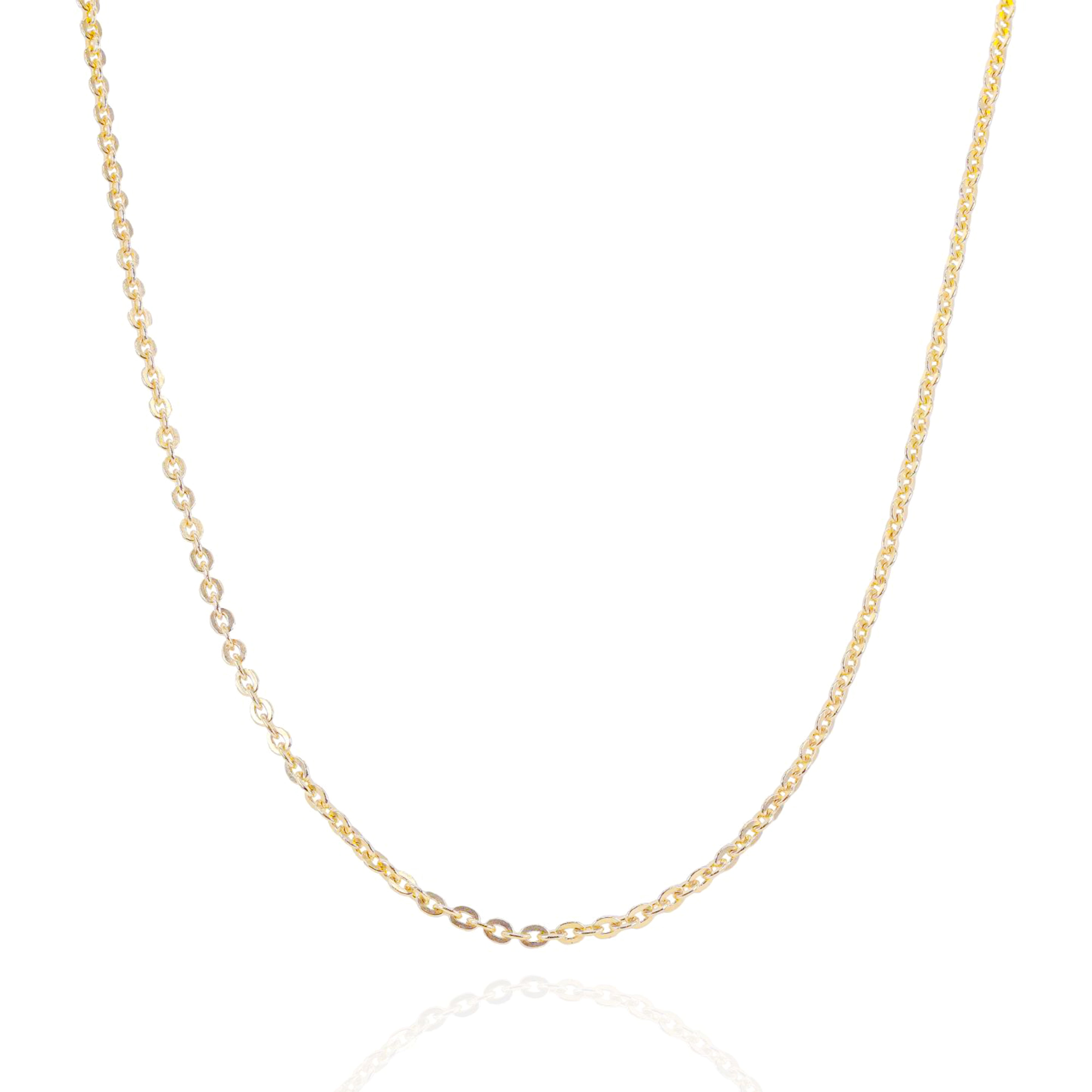 14KT Solid Cable Link Yellow Gold Chain