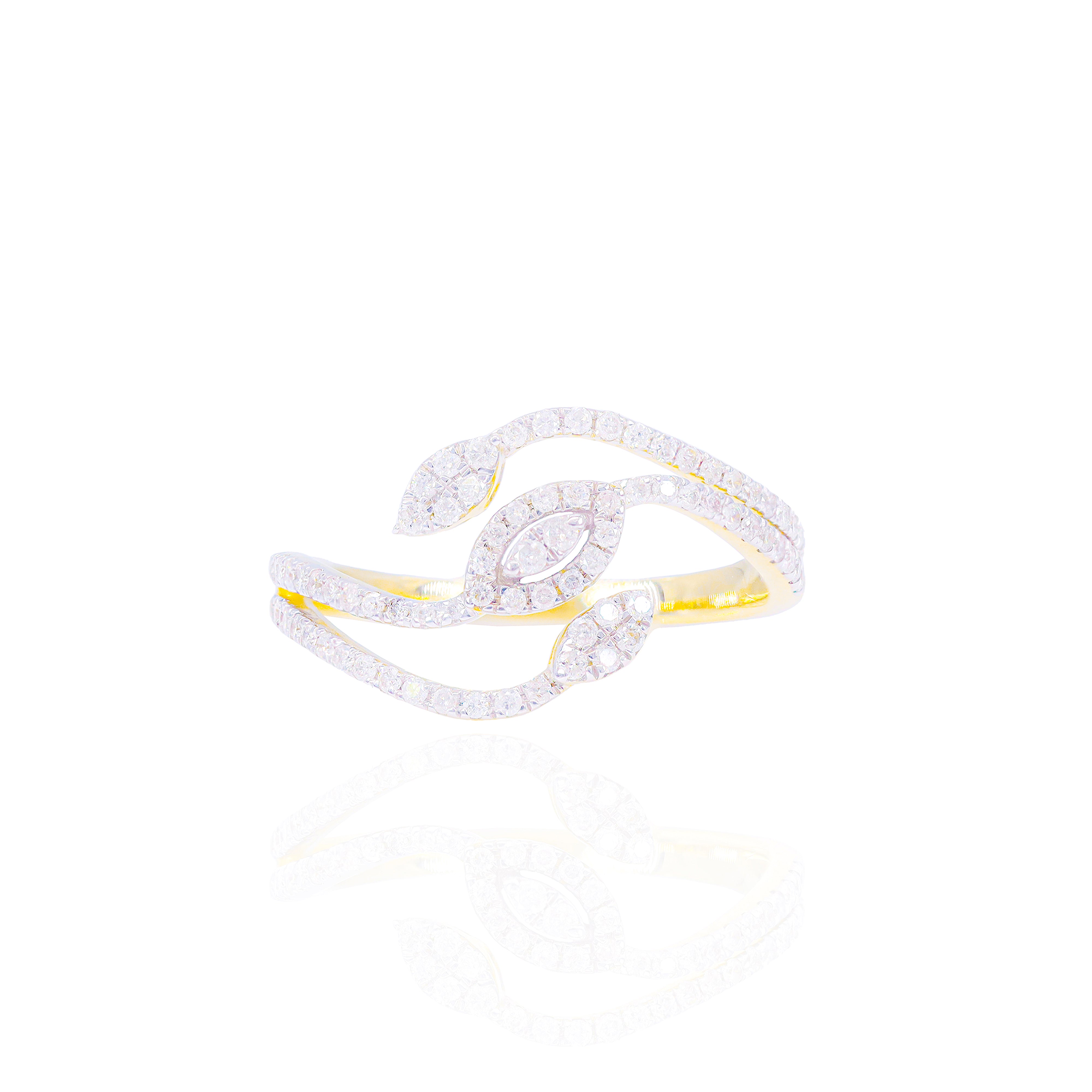 3 Row Marquise Diamond Ring
